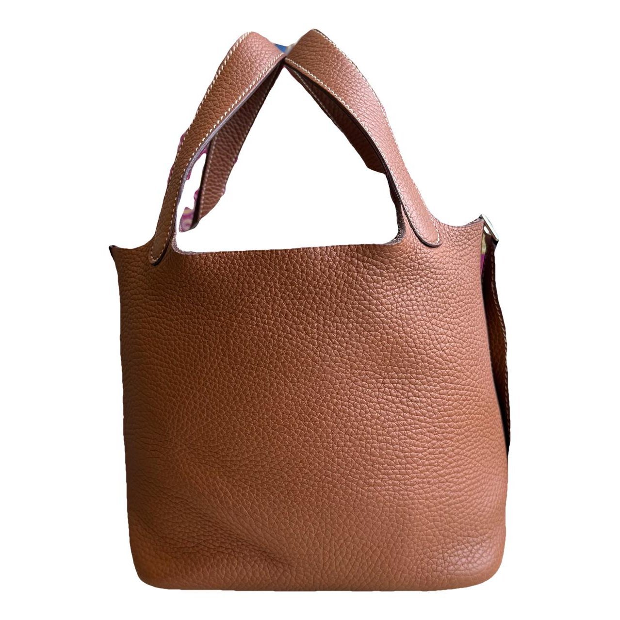 Picotin leather tote