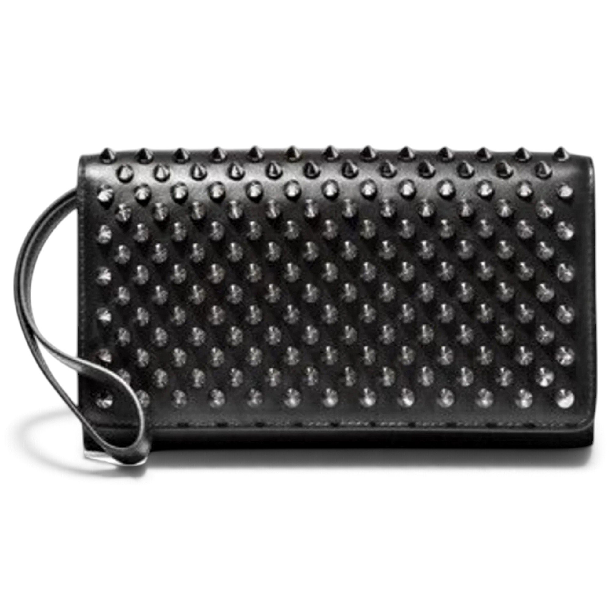 Leather clutch bag