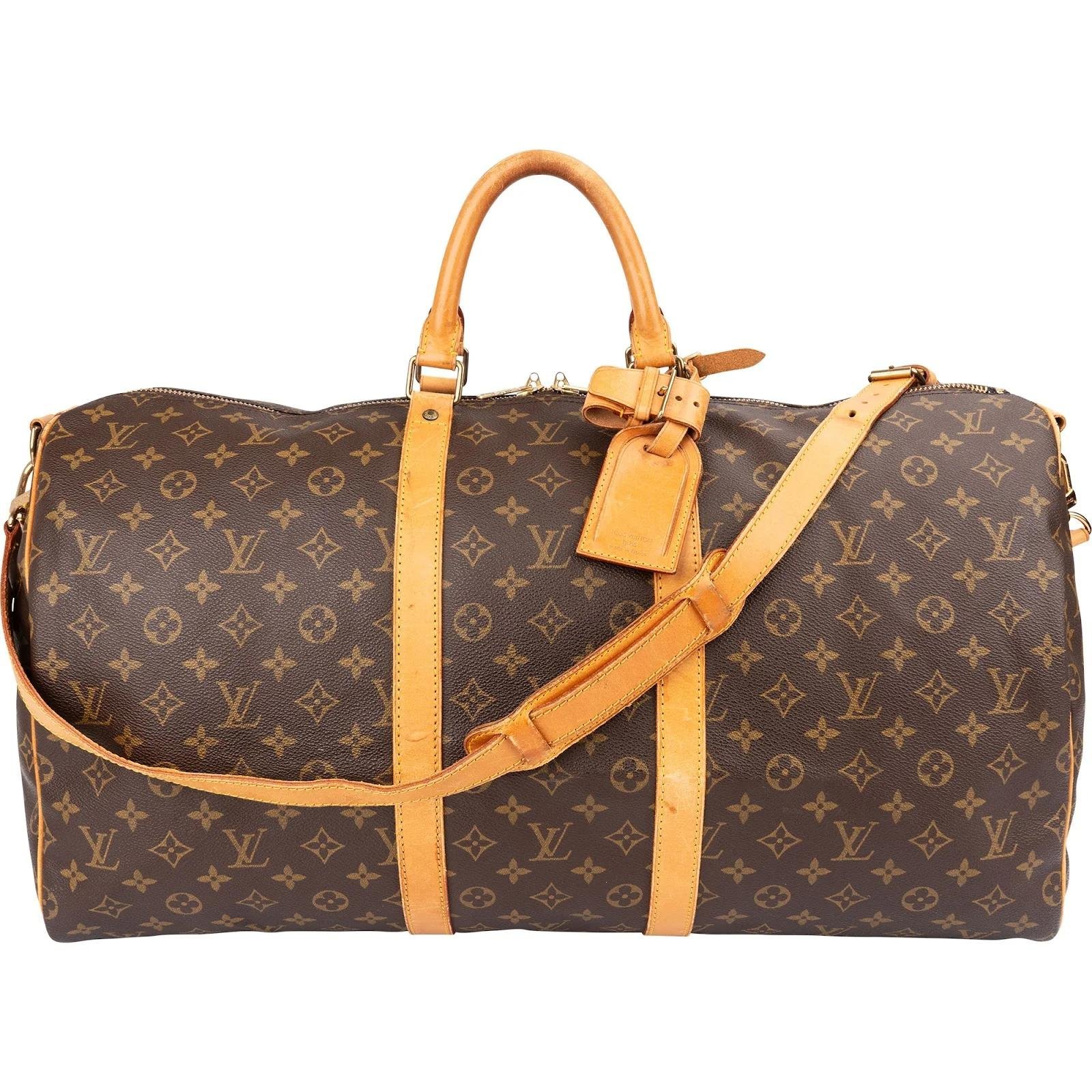 Keepall leather travel bag