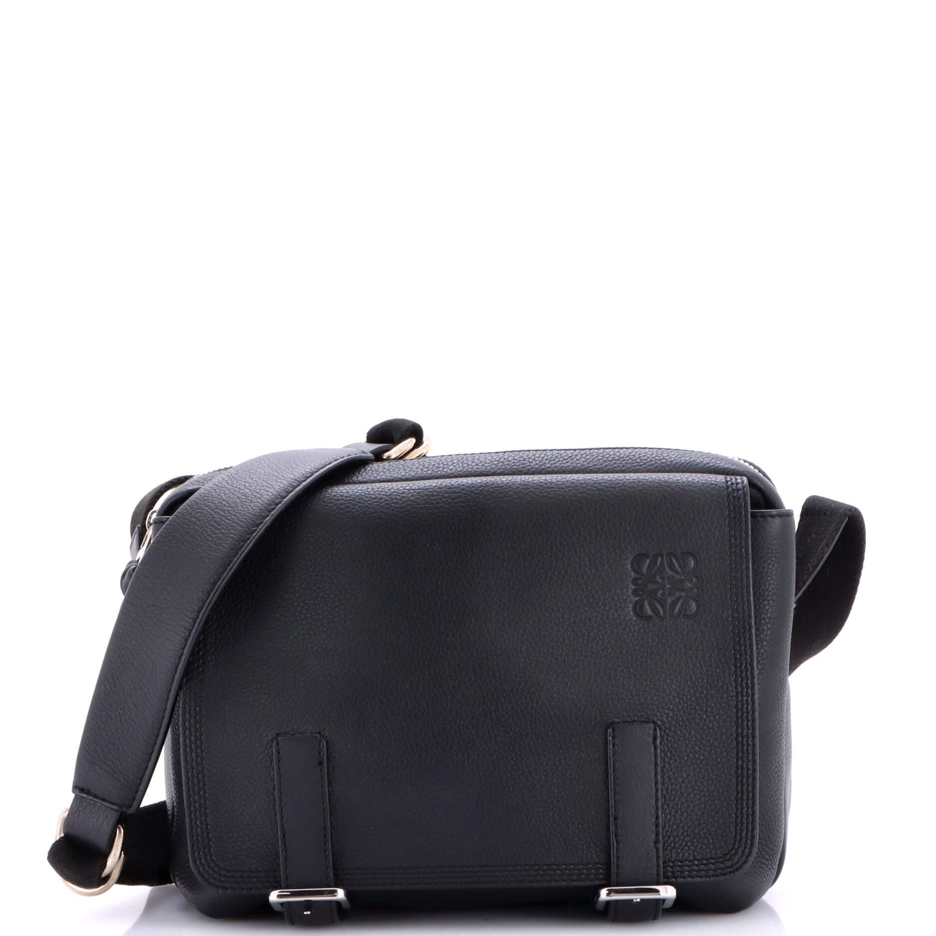 Military Messenger Bag Leather XS