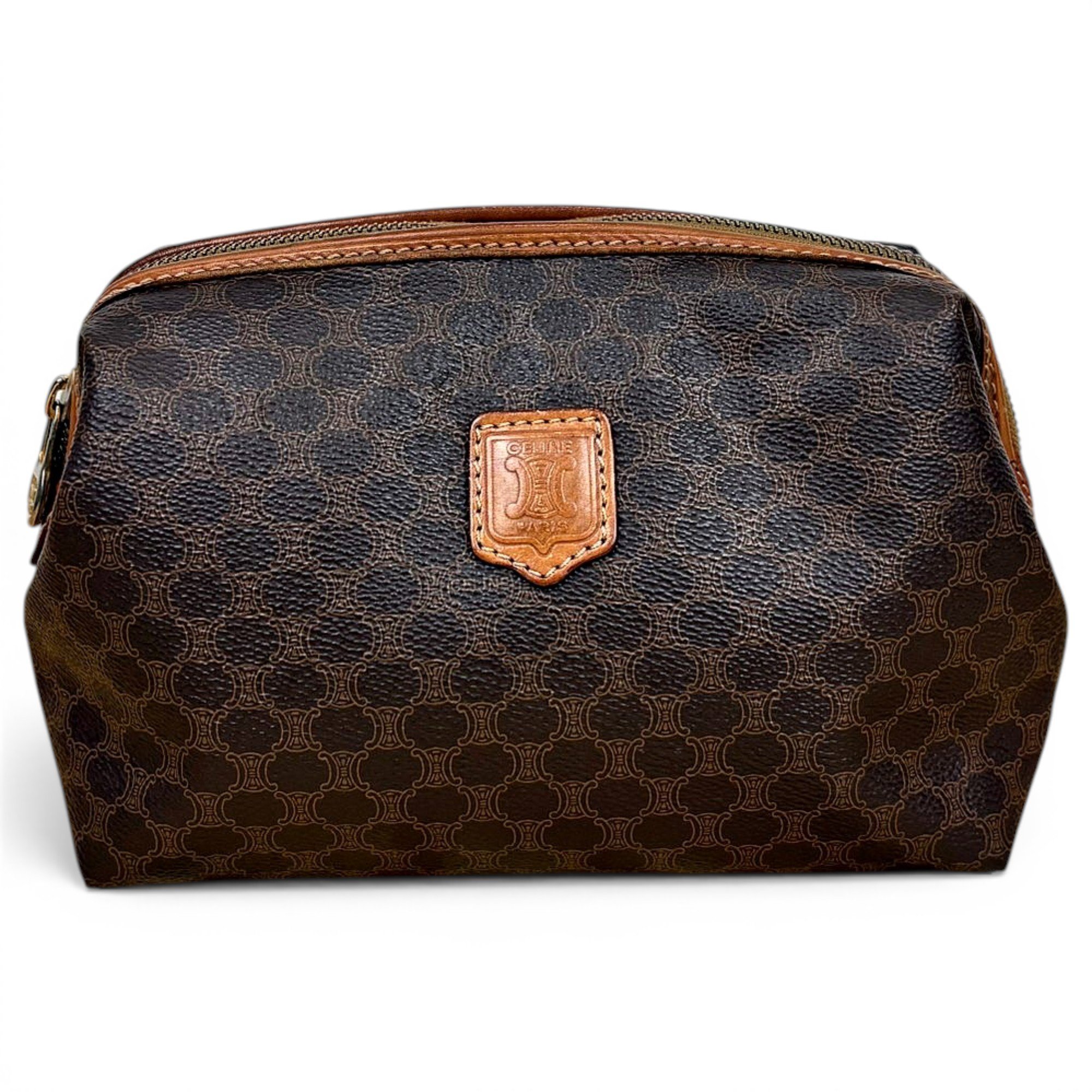 Leather clutch bag