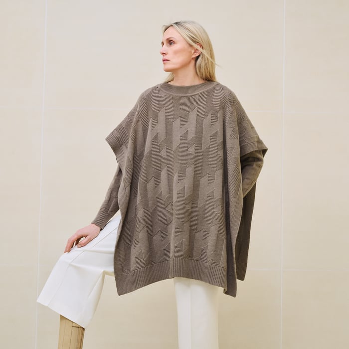 "H" Rectangular Cape Poncho