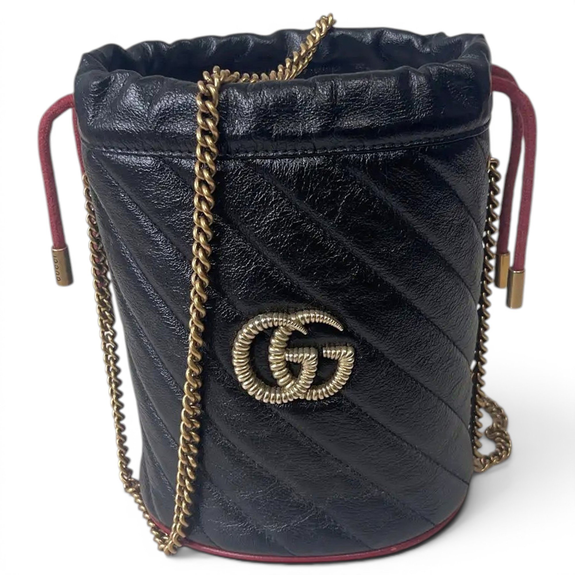 GG Marmont Chain Bucket leather handbag
