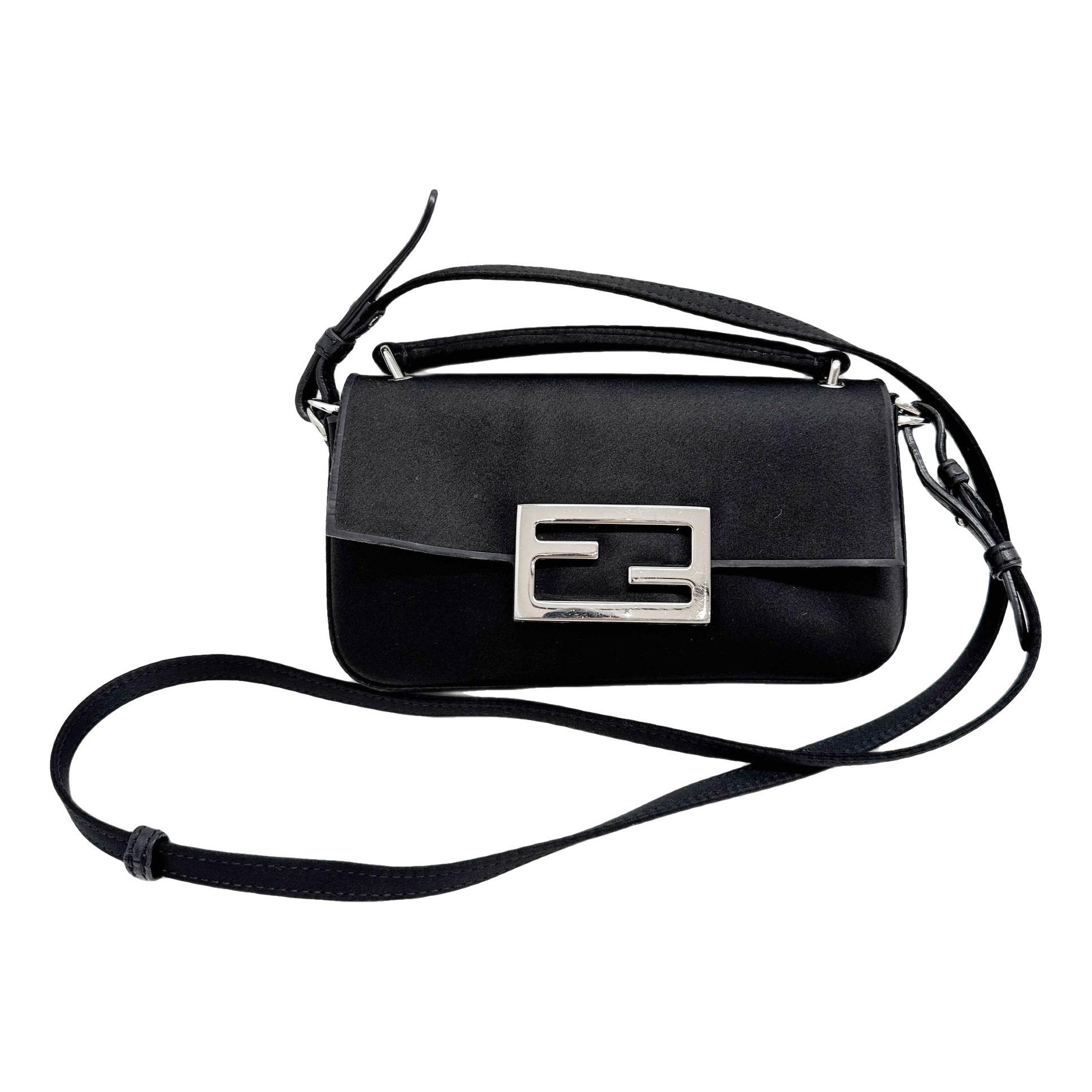 Baguette silk handbag