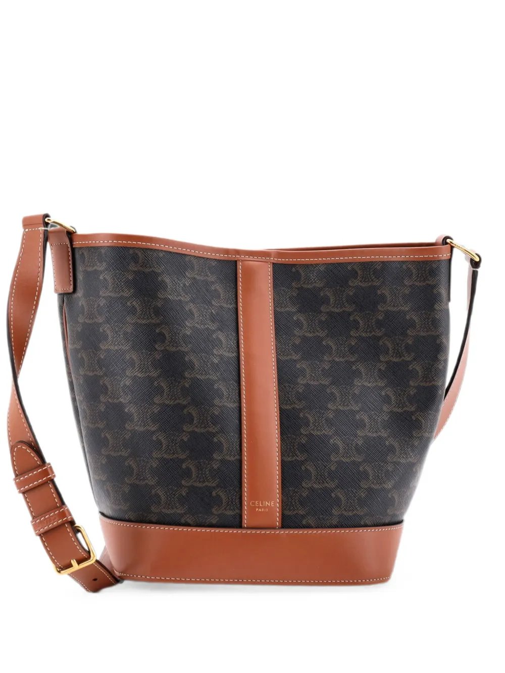 Triomphe Coated Canvas Small bucket bag