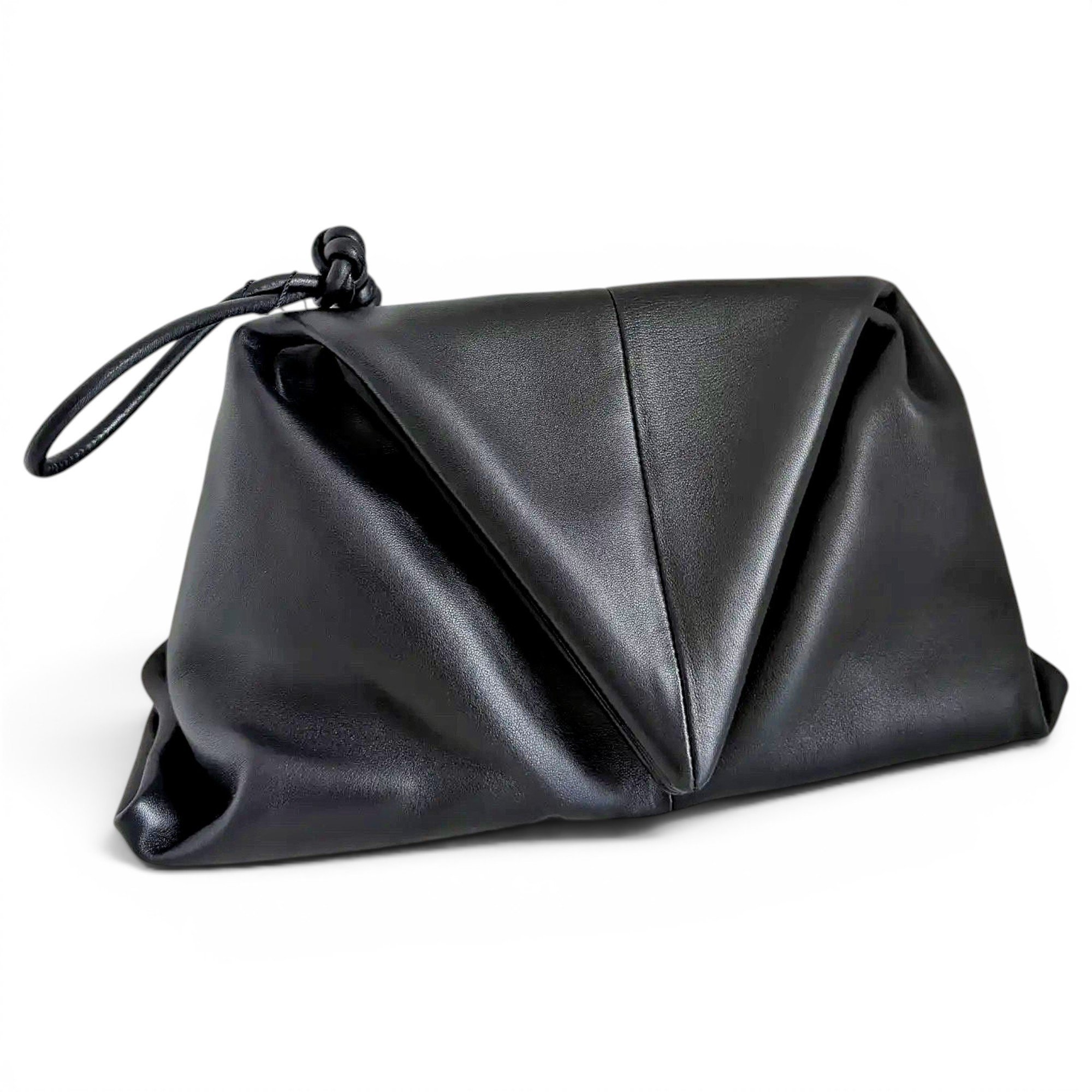 Bottega Veneta BV Trine leather clutch bag