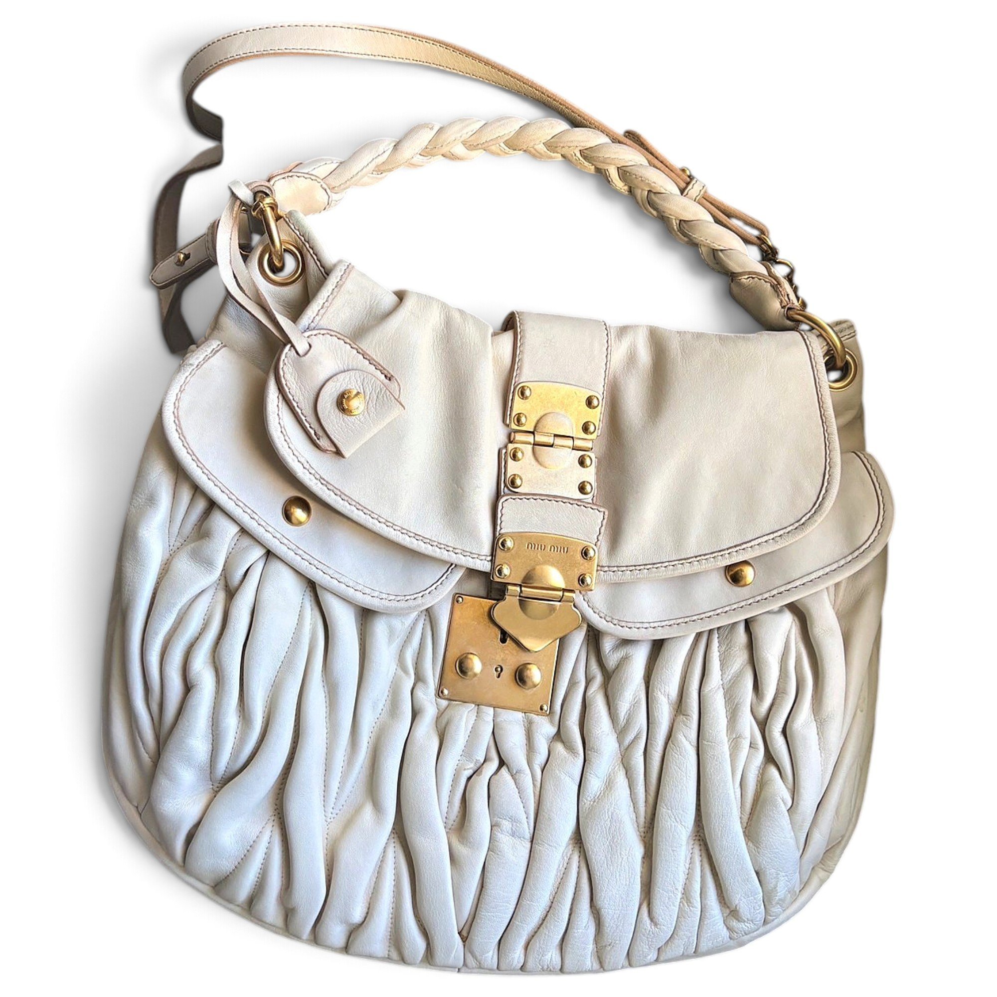 Coffer leather handbag