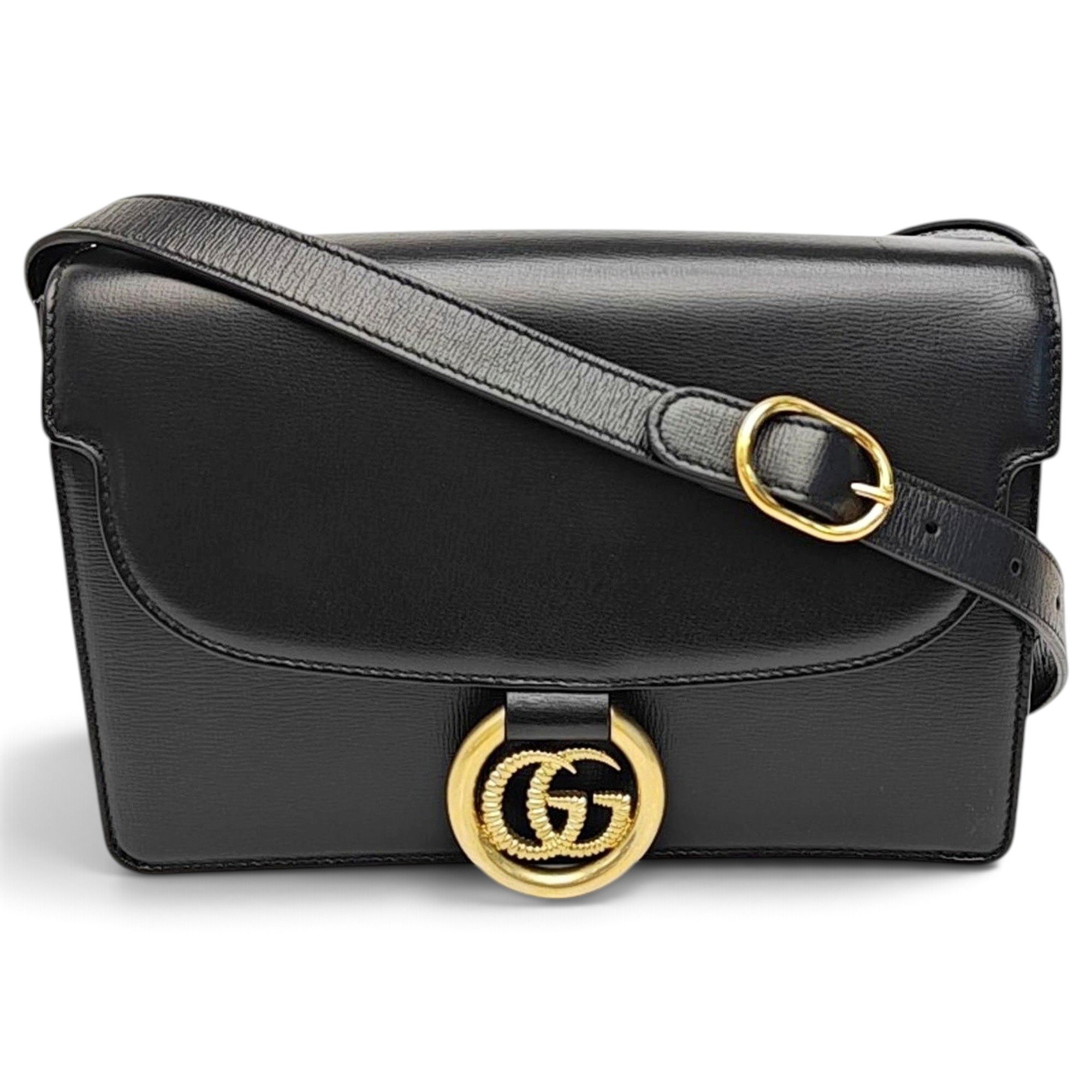 GG Ring leather handbag
