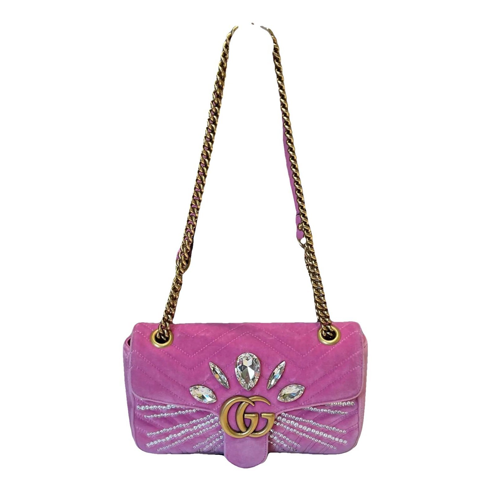 GG Marmont Flap velvet handbag