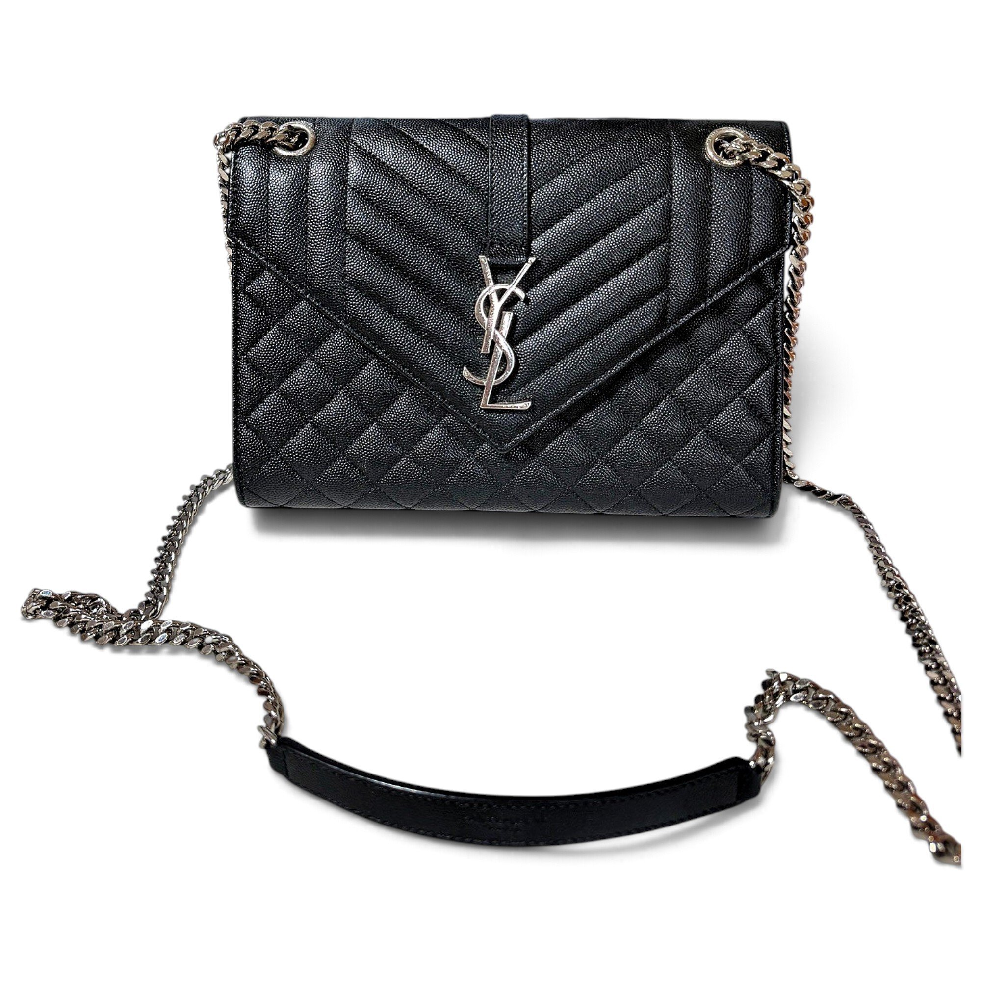 Envelope leather handbag