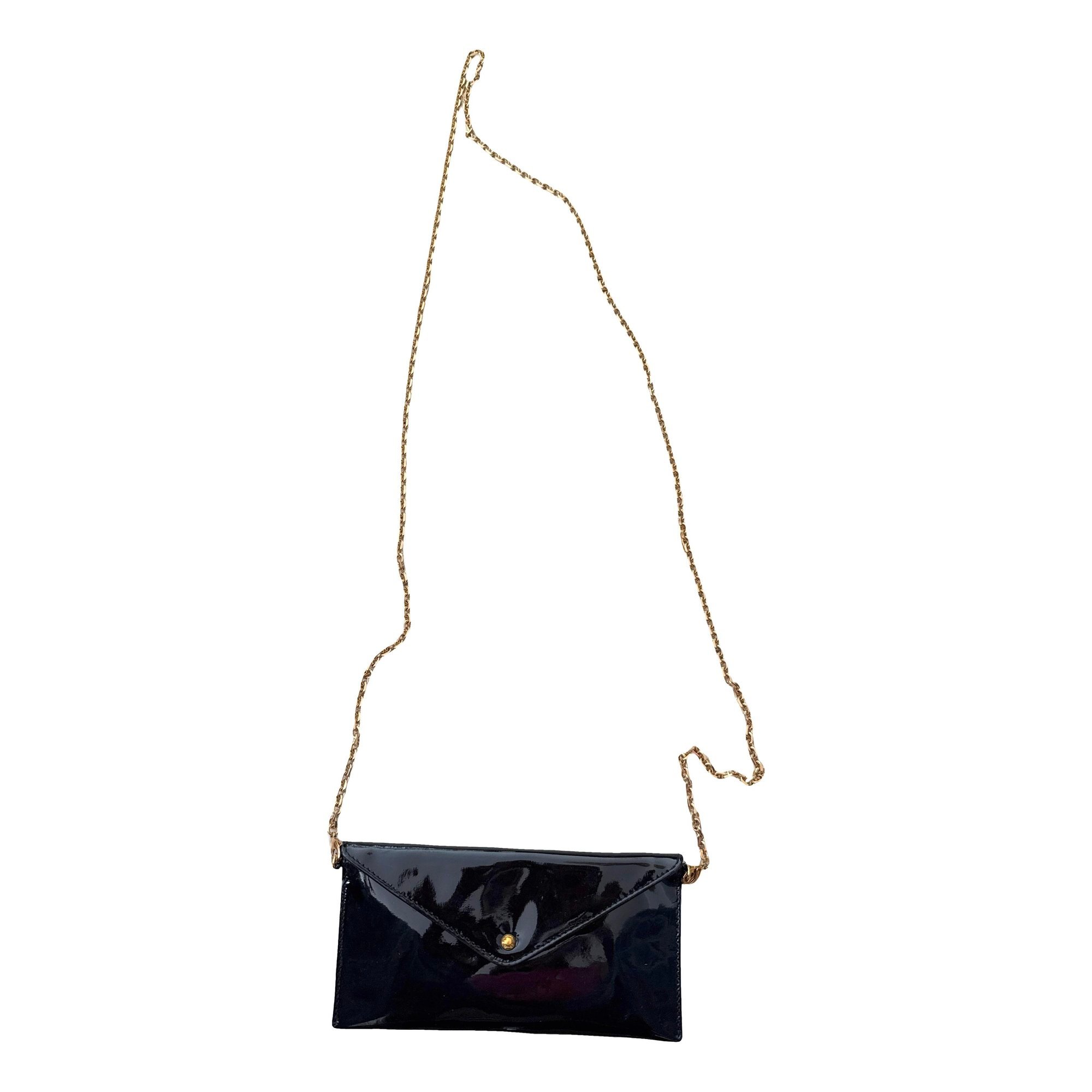 Patent leather clutch bag