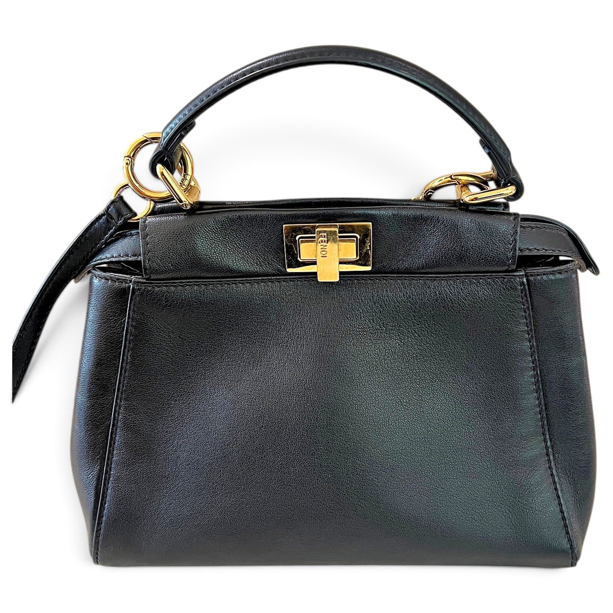 Peekaboo leather handbag