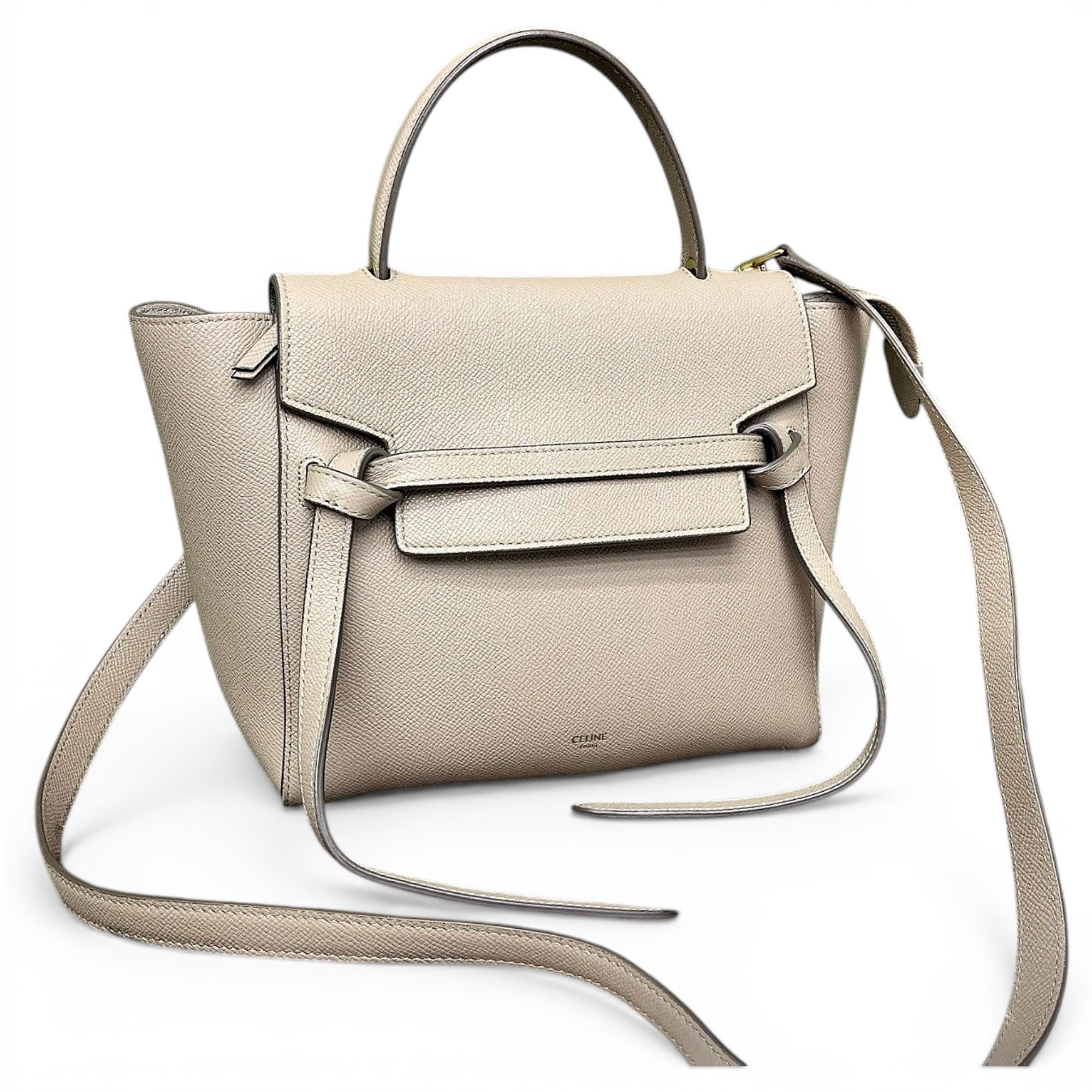 Belt leather handbag