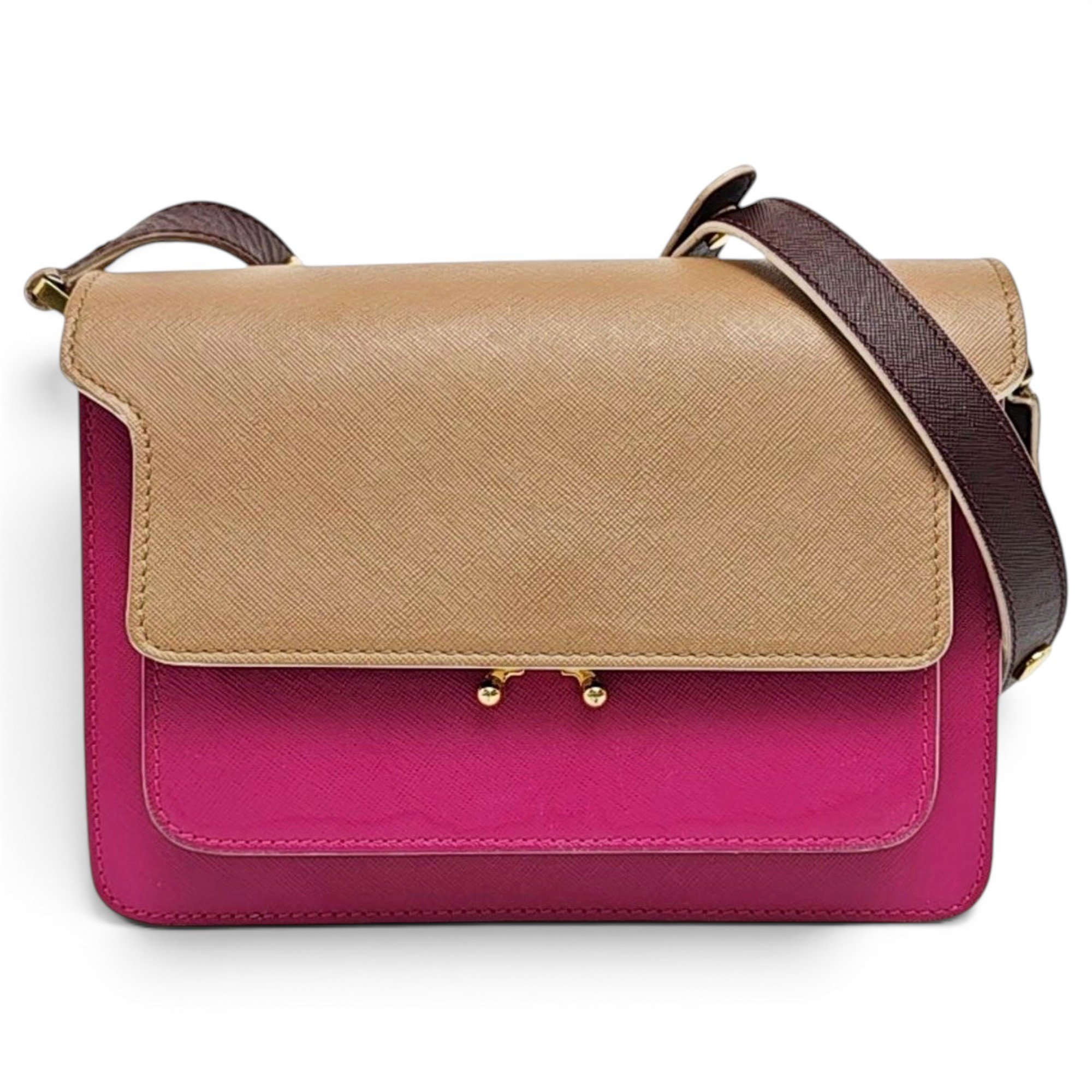Trunk leather handbag