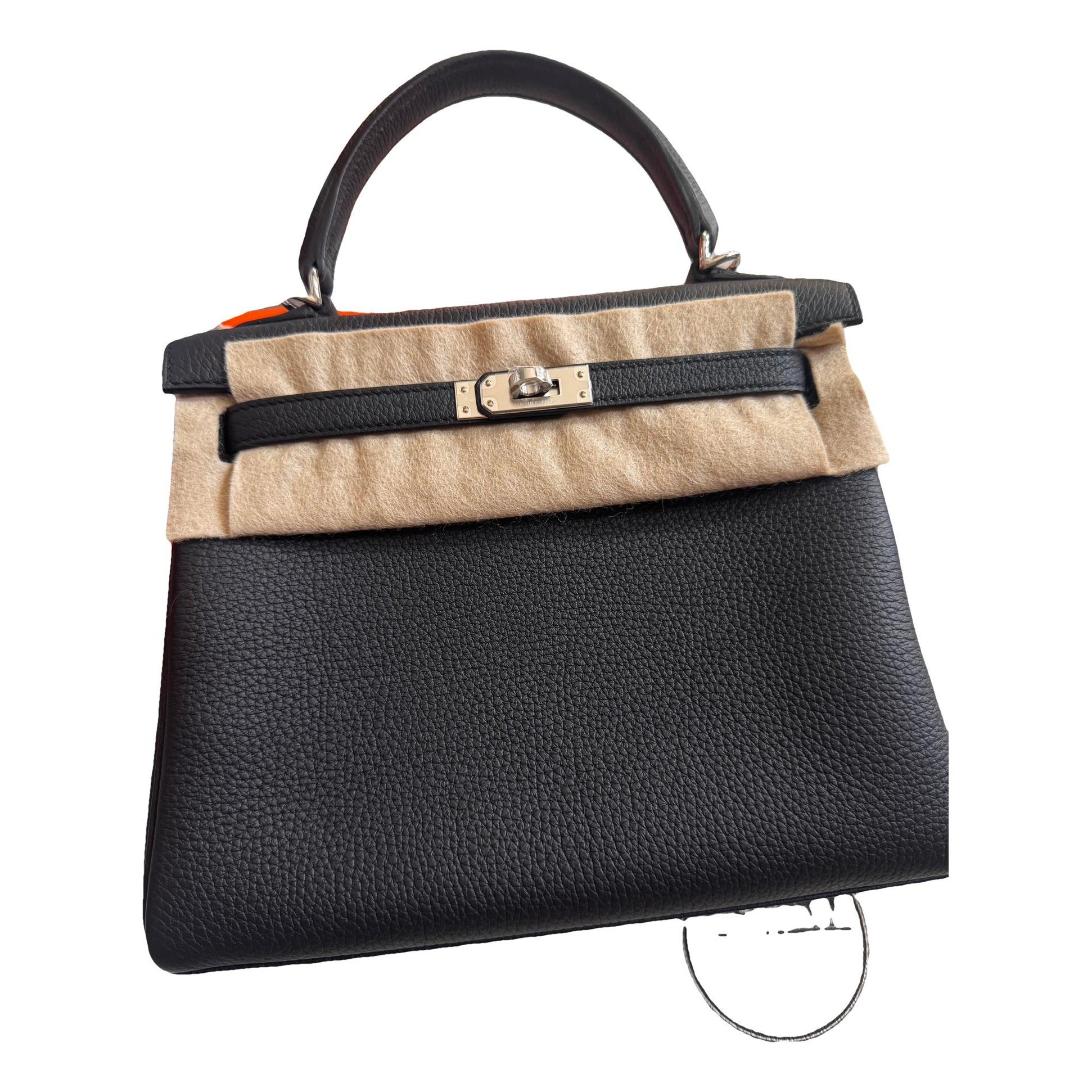 Leather clutch bag