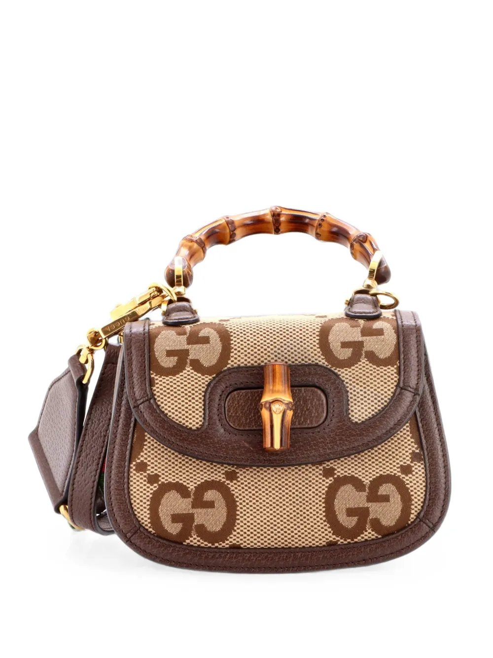 Bamboo 1947 Top Handle Bag Jumbo GG Canvas Mini crossbody bag