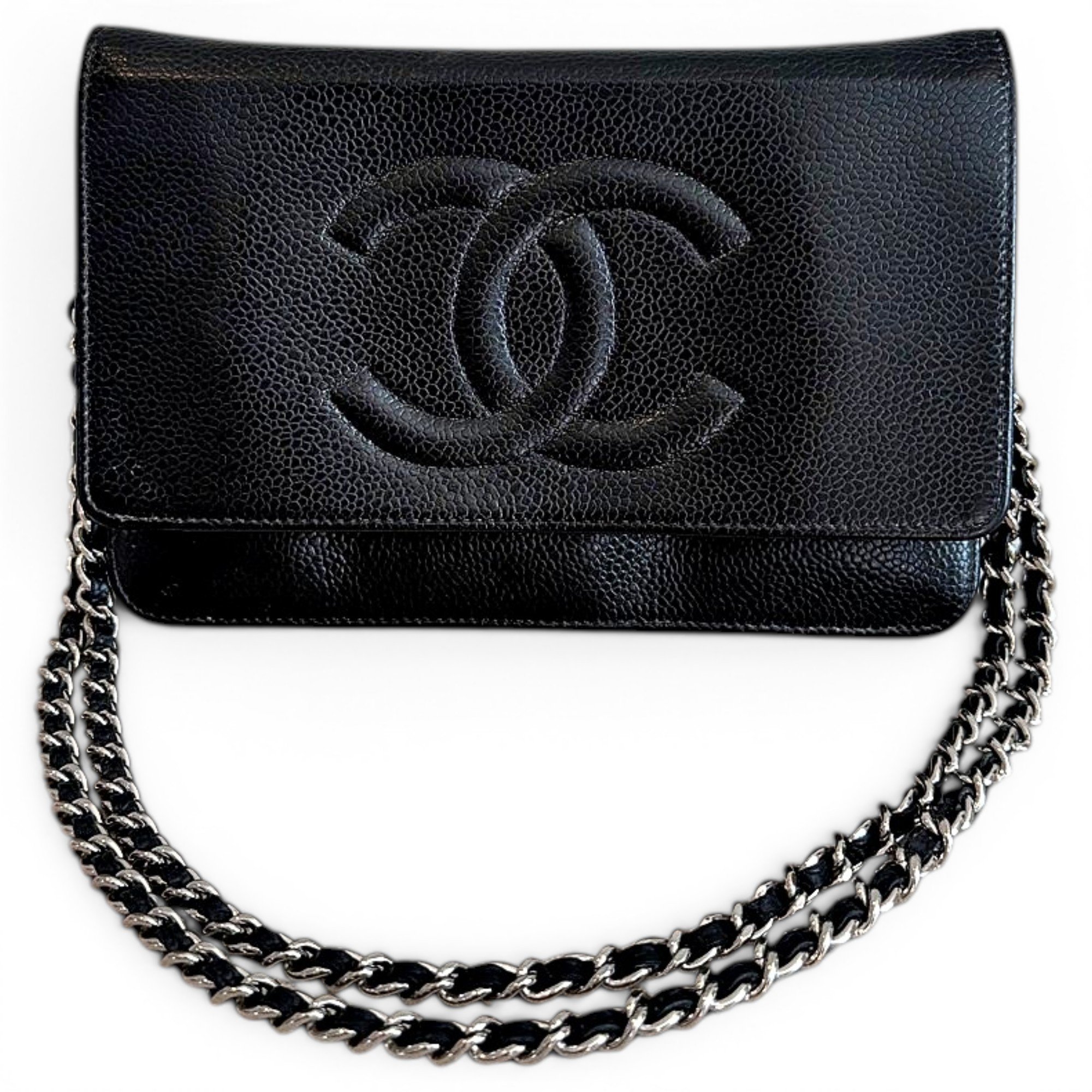 Wallet on Chain leather crossbody bag