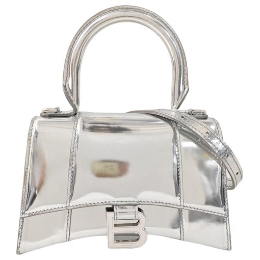 Hourglass leather crossbody bag
