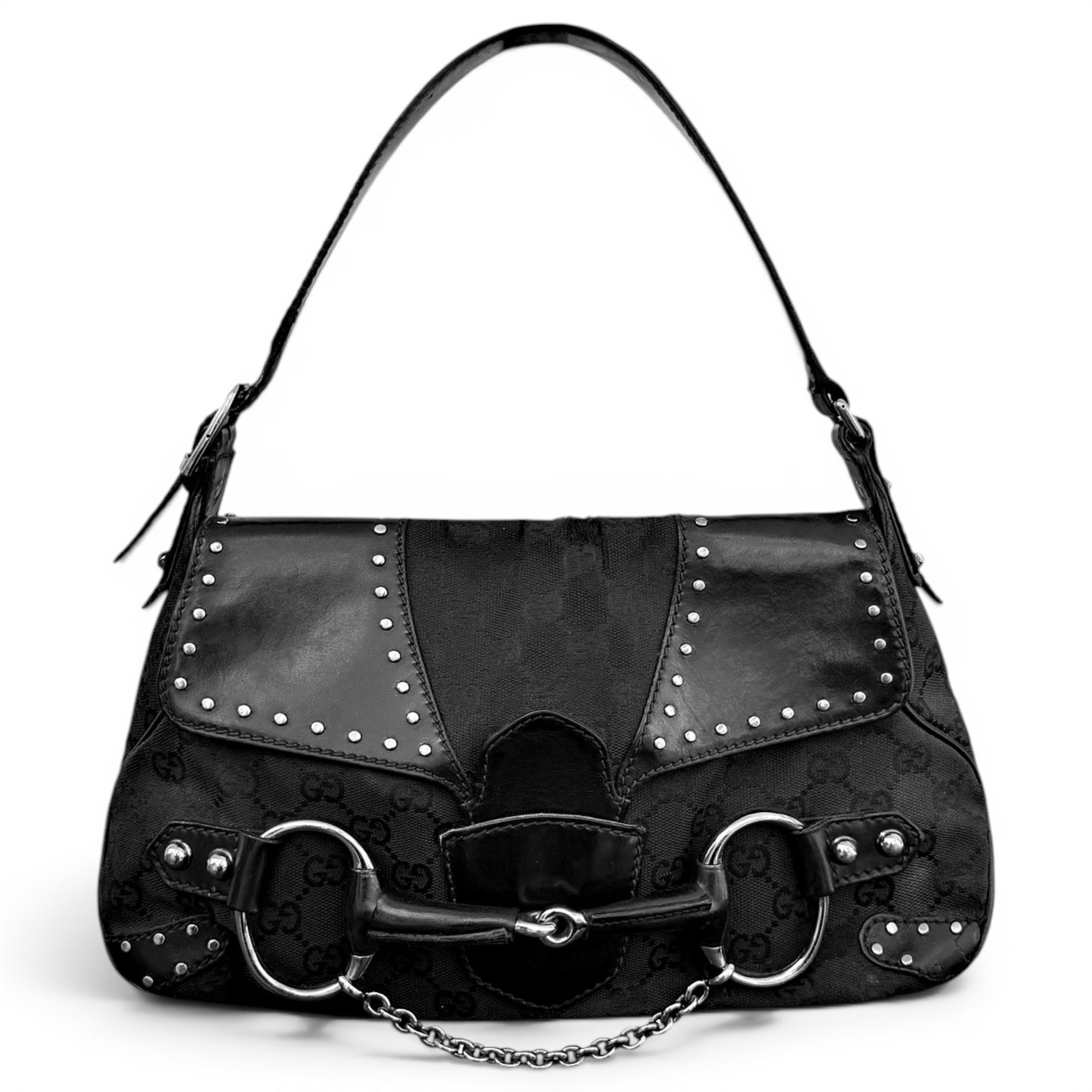 Horsebit Chain cloth handbag