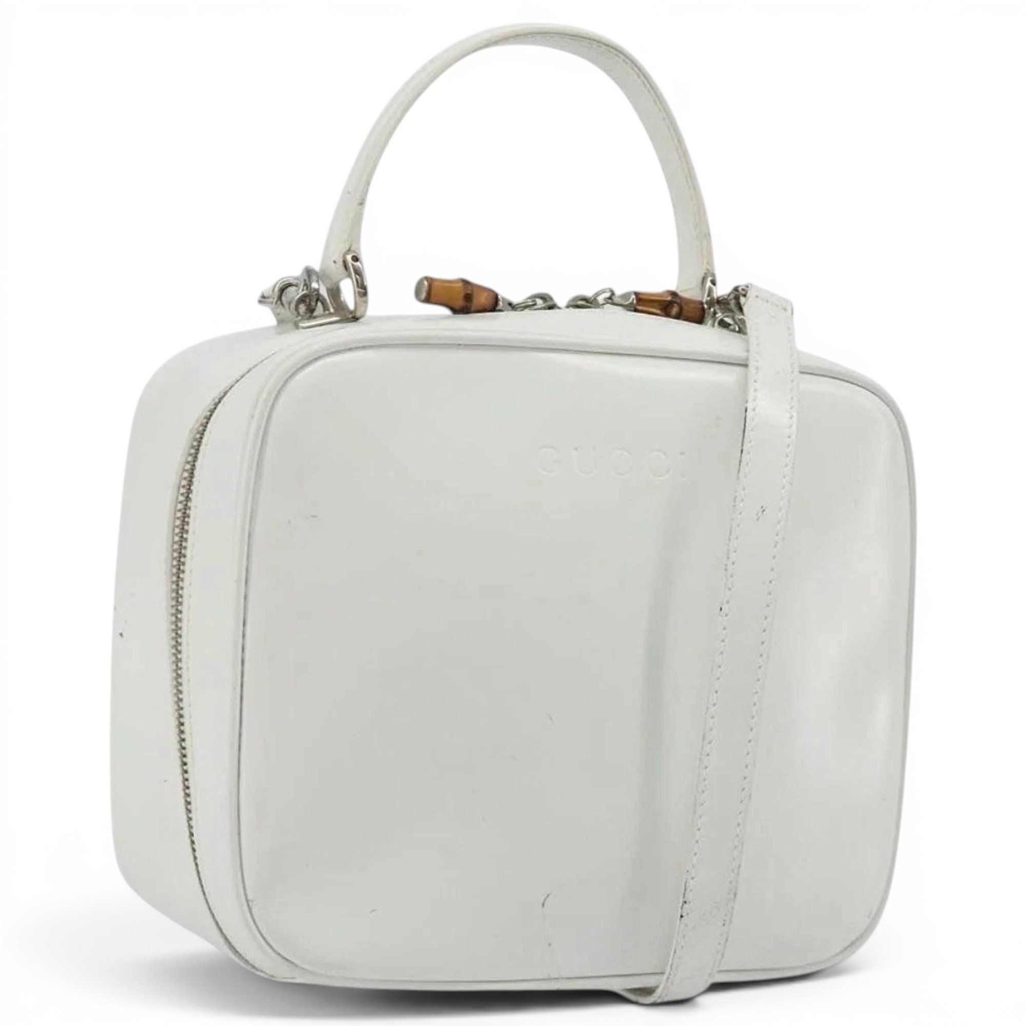 Patent leather handbag