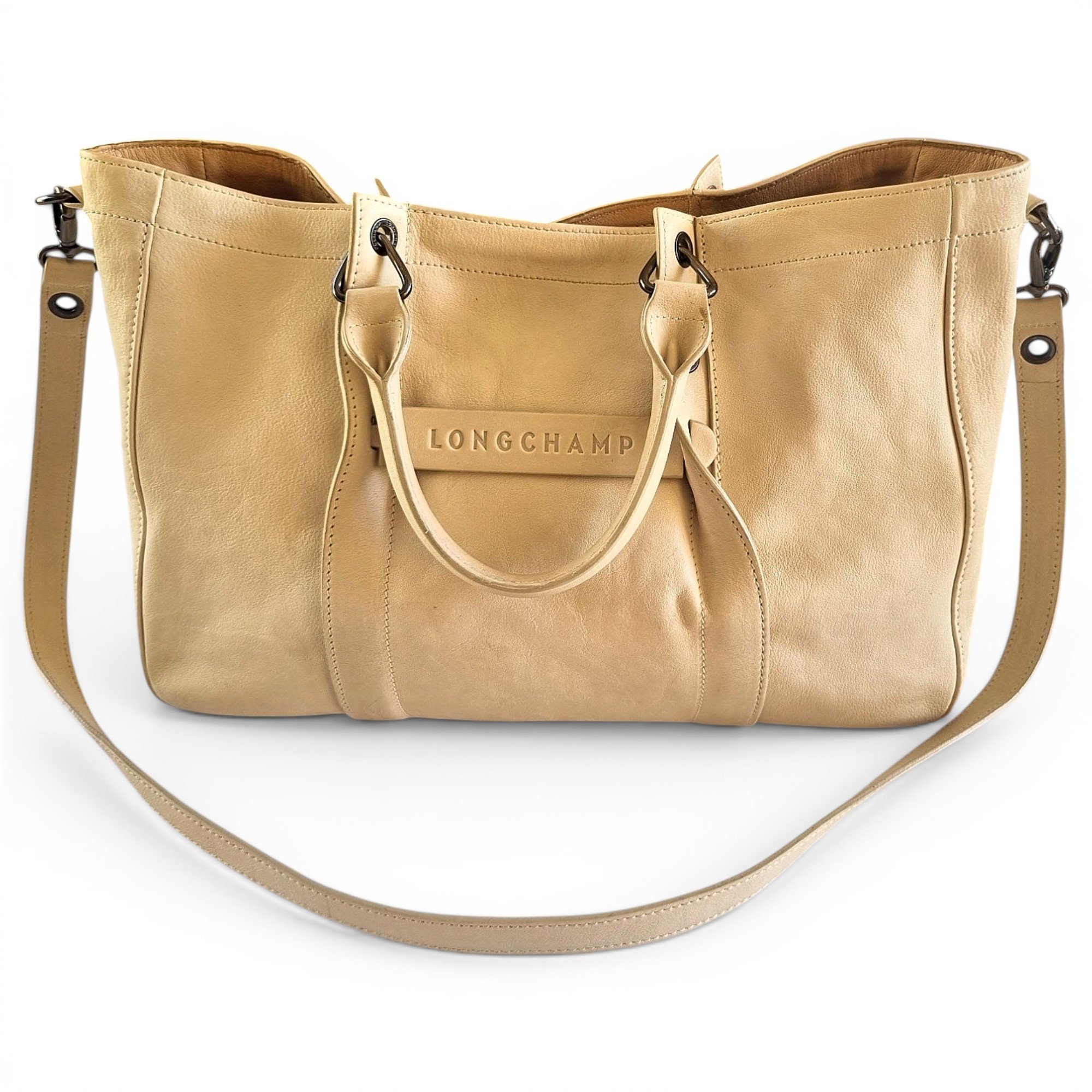 3D leather tote