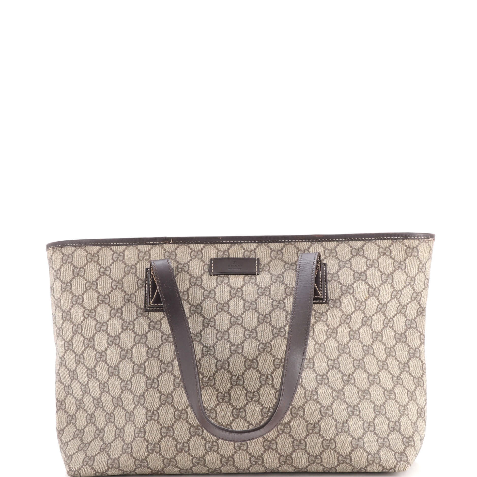 Plus Tote GG Coated Canvas with Leather Medium