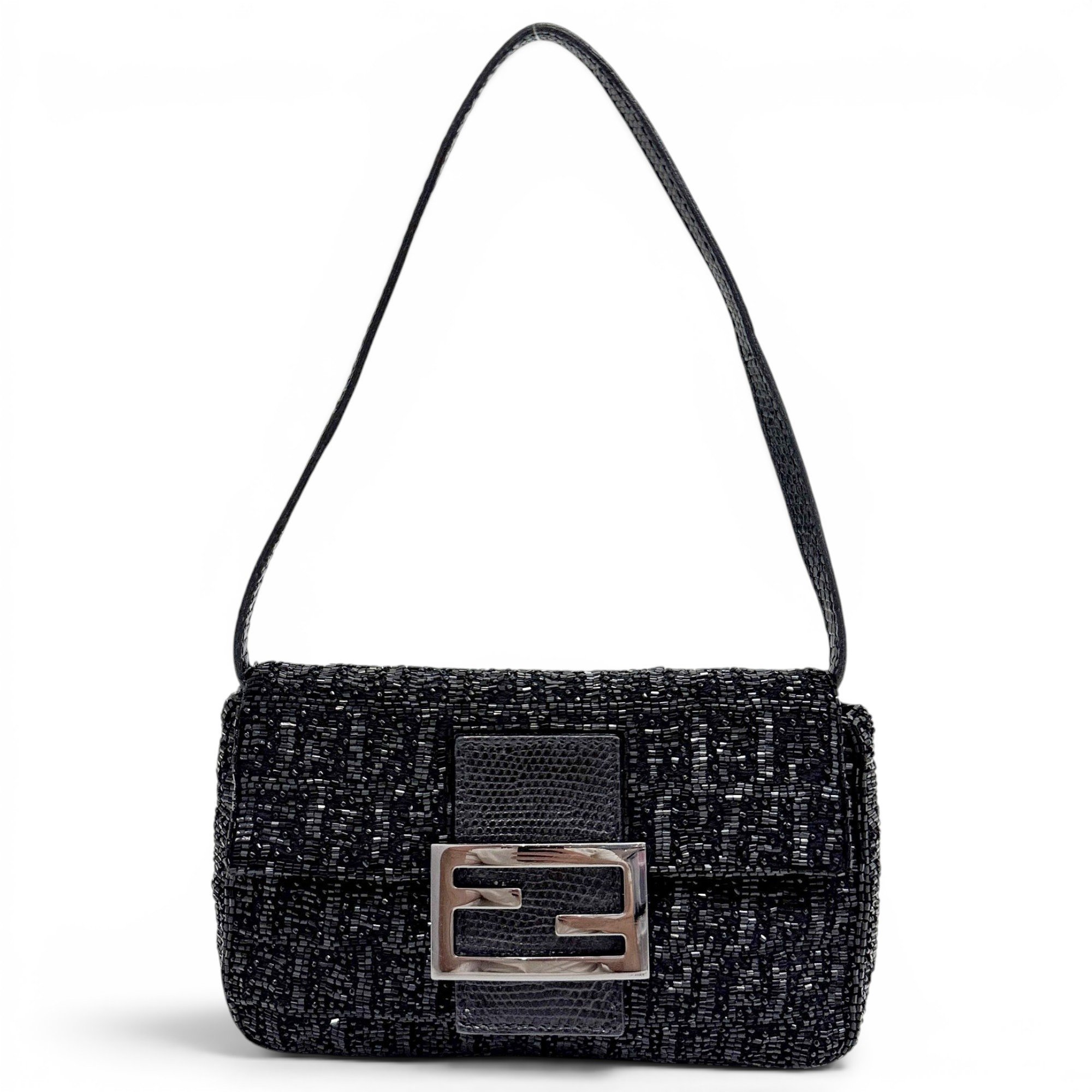 Baguette glitter mini bag
