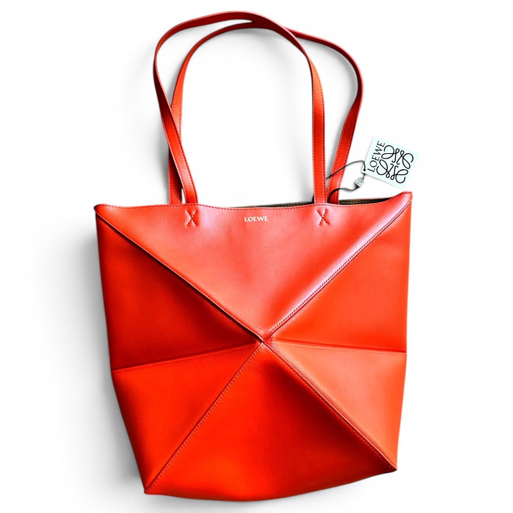 Puzzle Fold leather tote