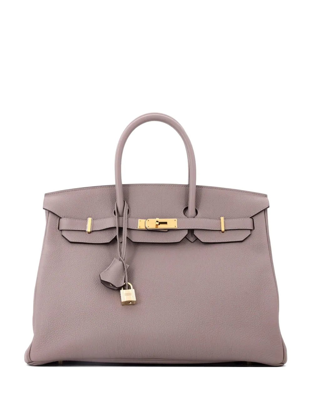 Hermes Birkin Handbag Grey Togo with Gold Hardware 35 tote bag