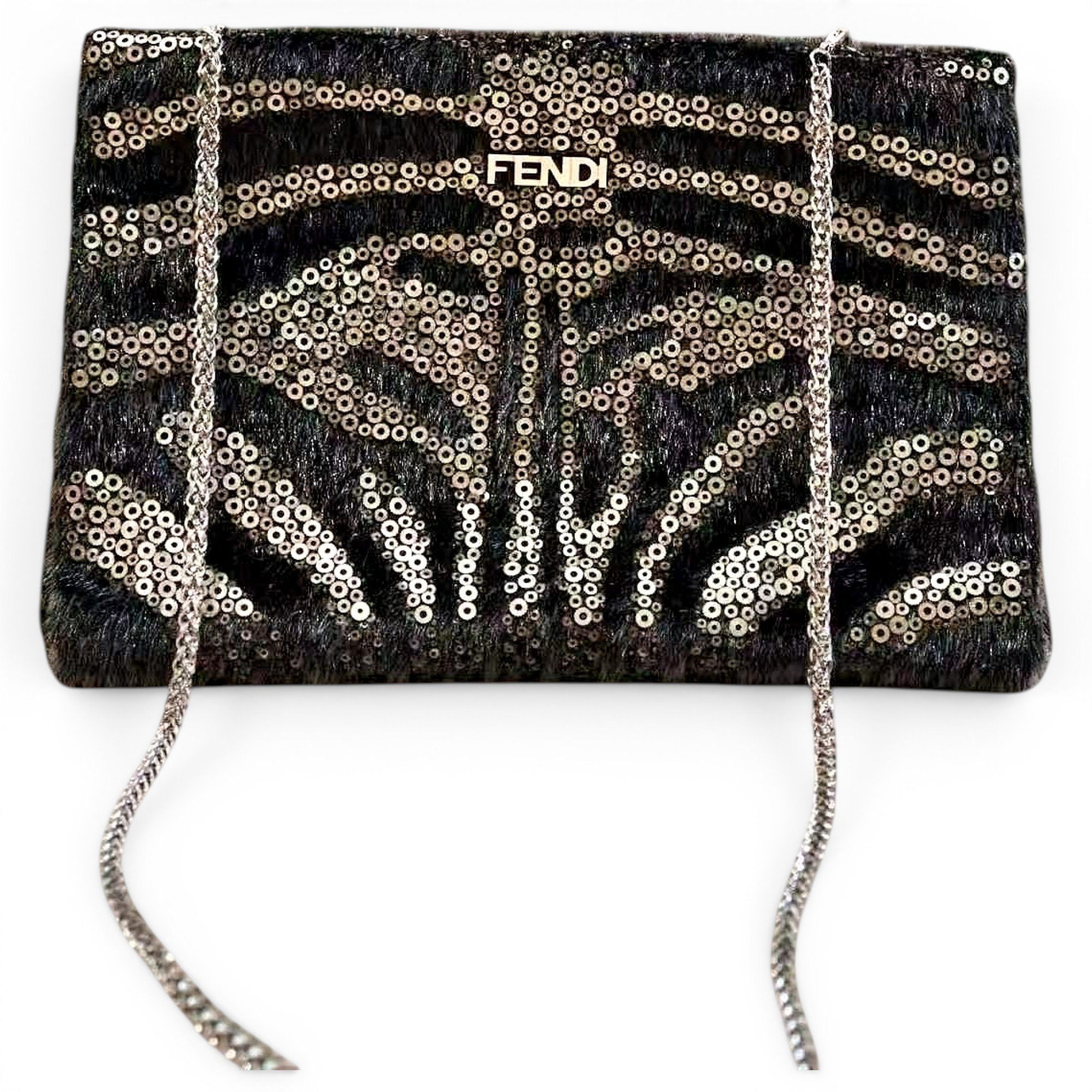Baguette glitter handbag