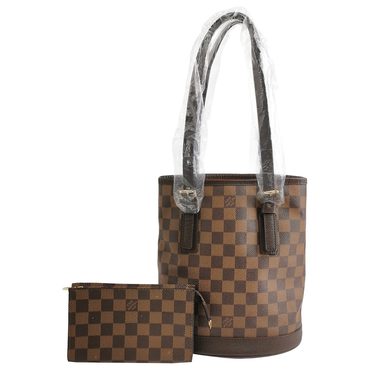 Bucket leather handbag