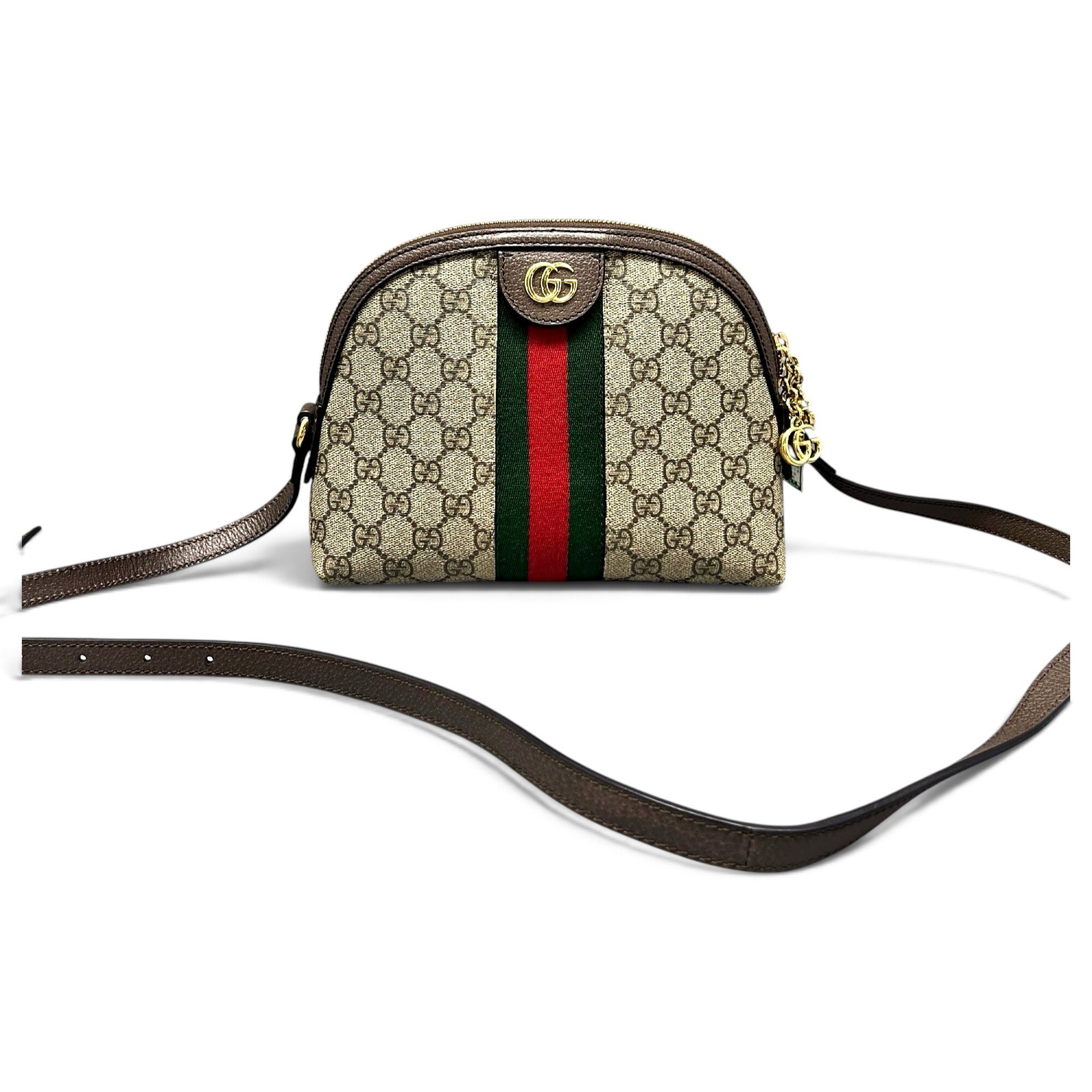 Ophidia Dome Top Handle leather crossbody bag