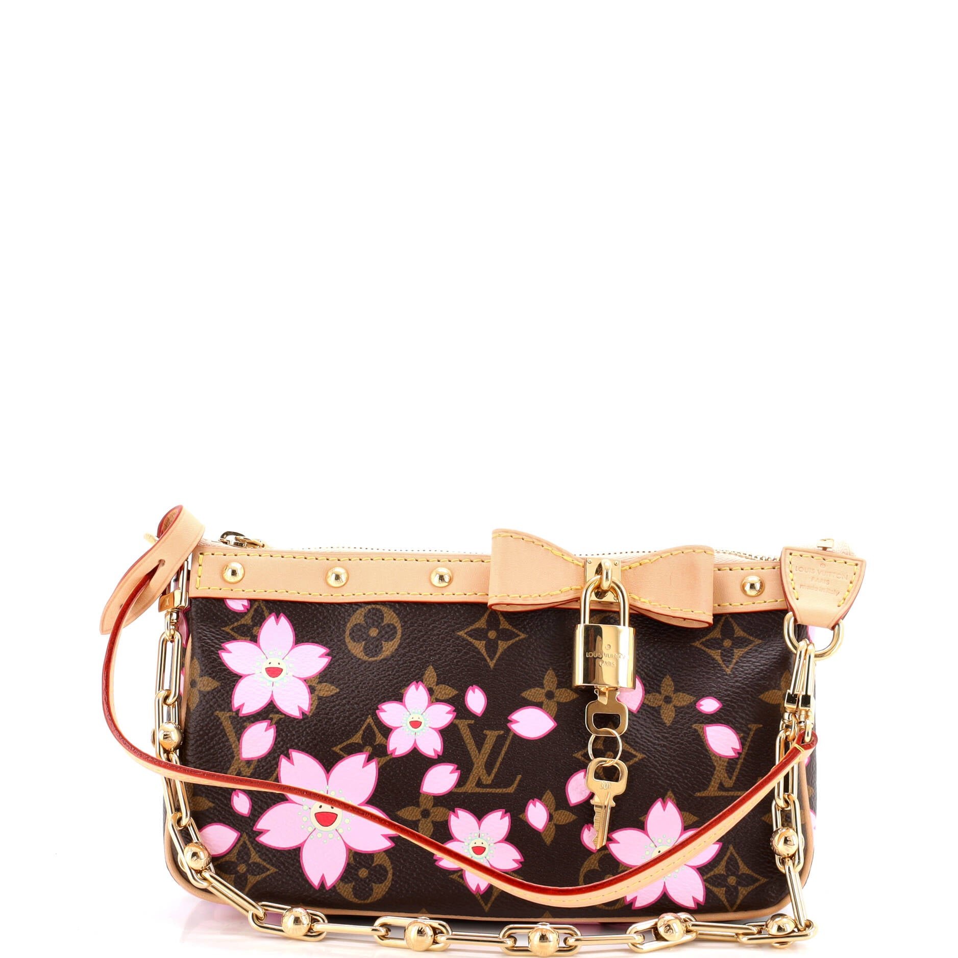x Takashi Murakami Pochette Accessoires NM Limited Edition Cherry Blossom Monogram