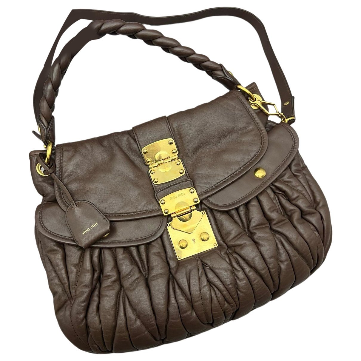 Matelassé leather handbag