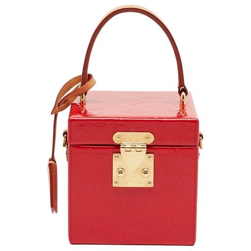 Patent leather satchel