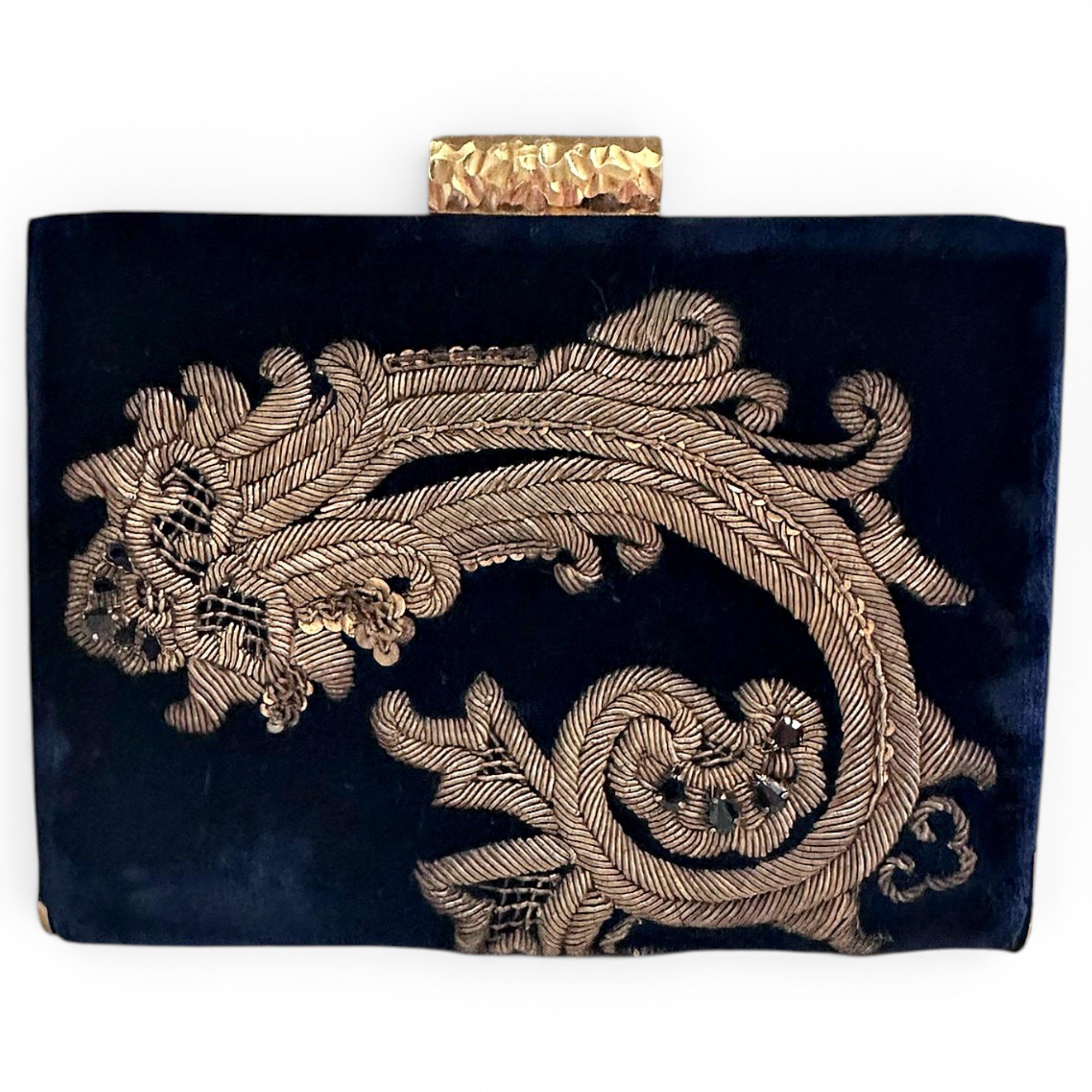 Velvet clutch bag