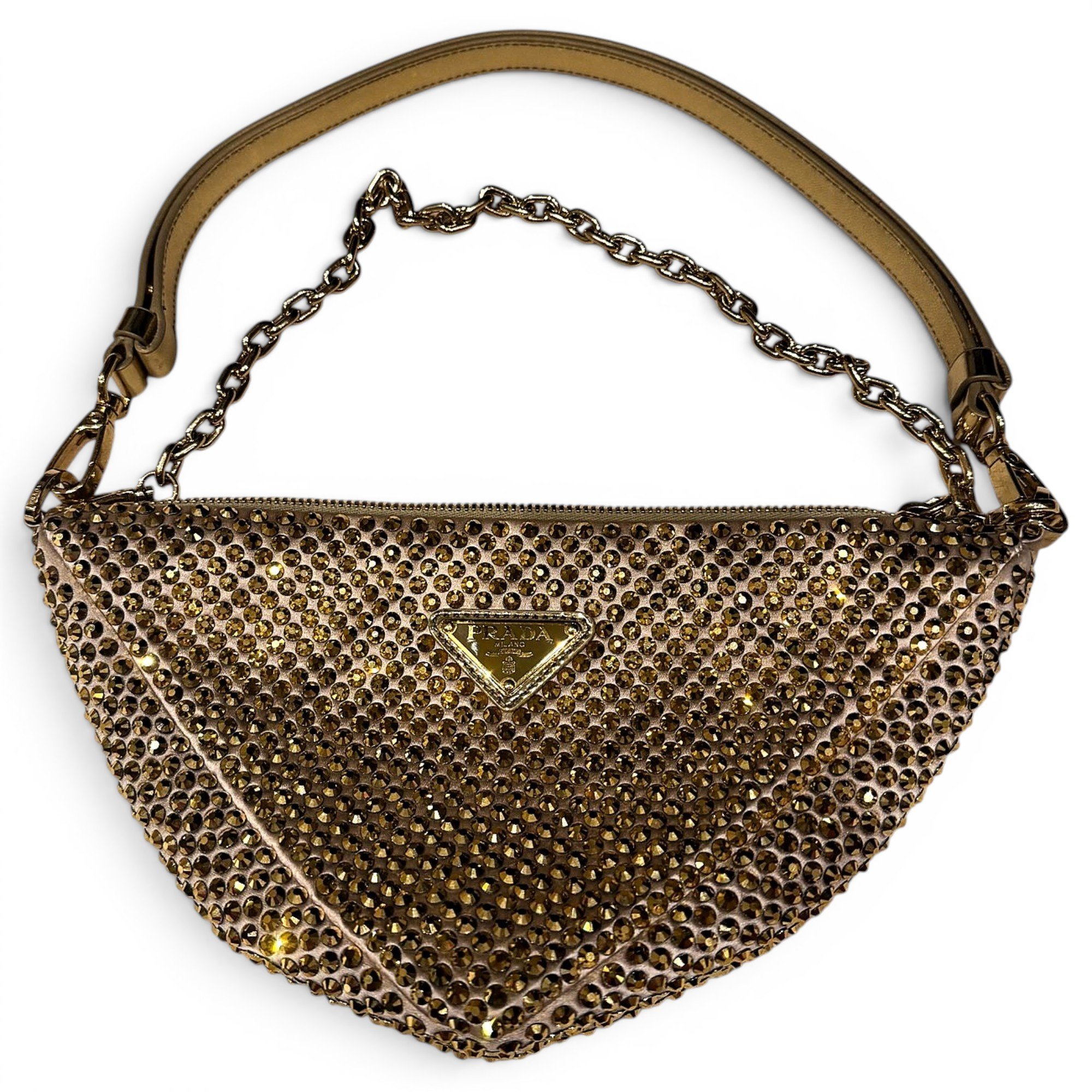 Triangle clutch bag