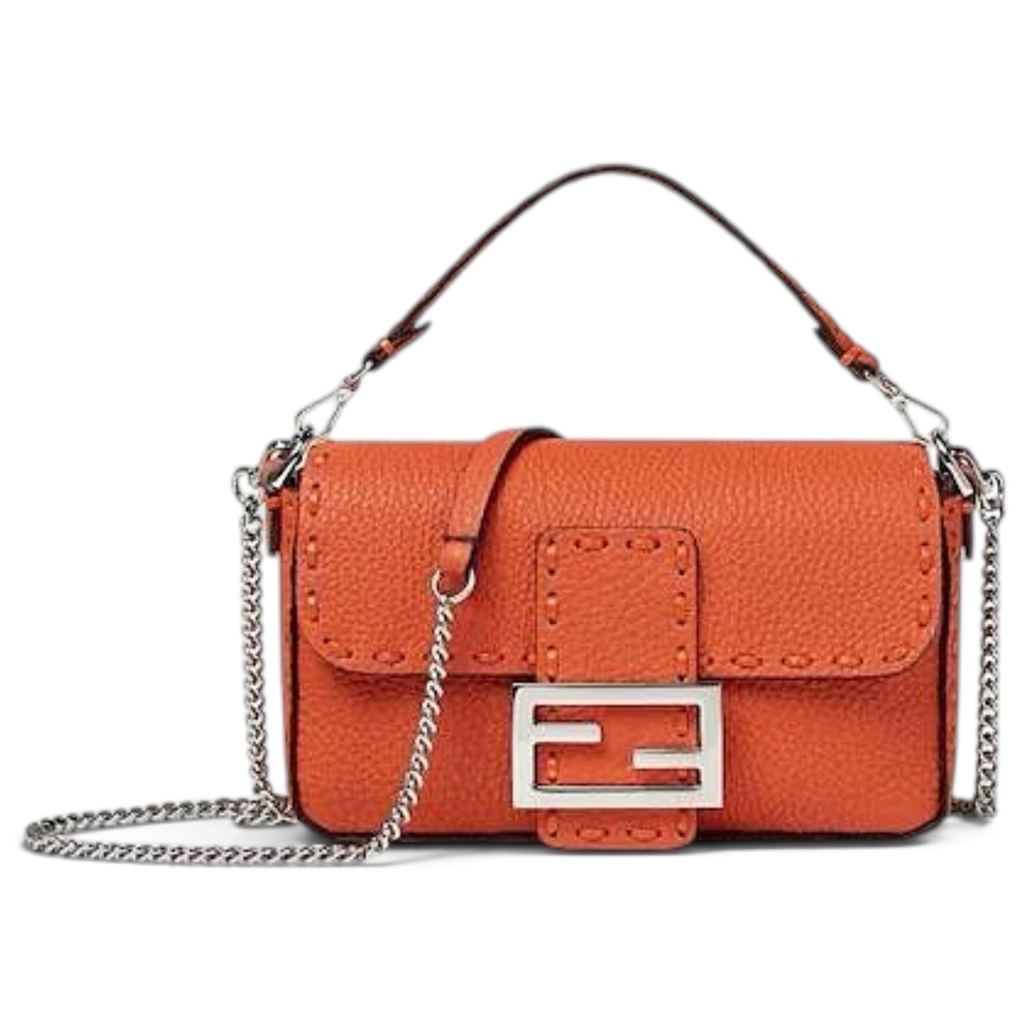 Baguette leather handbag