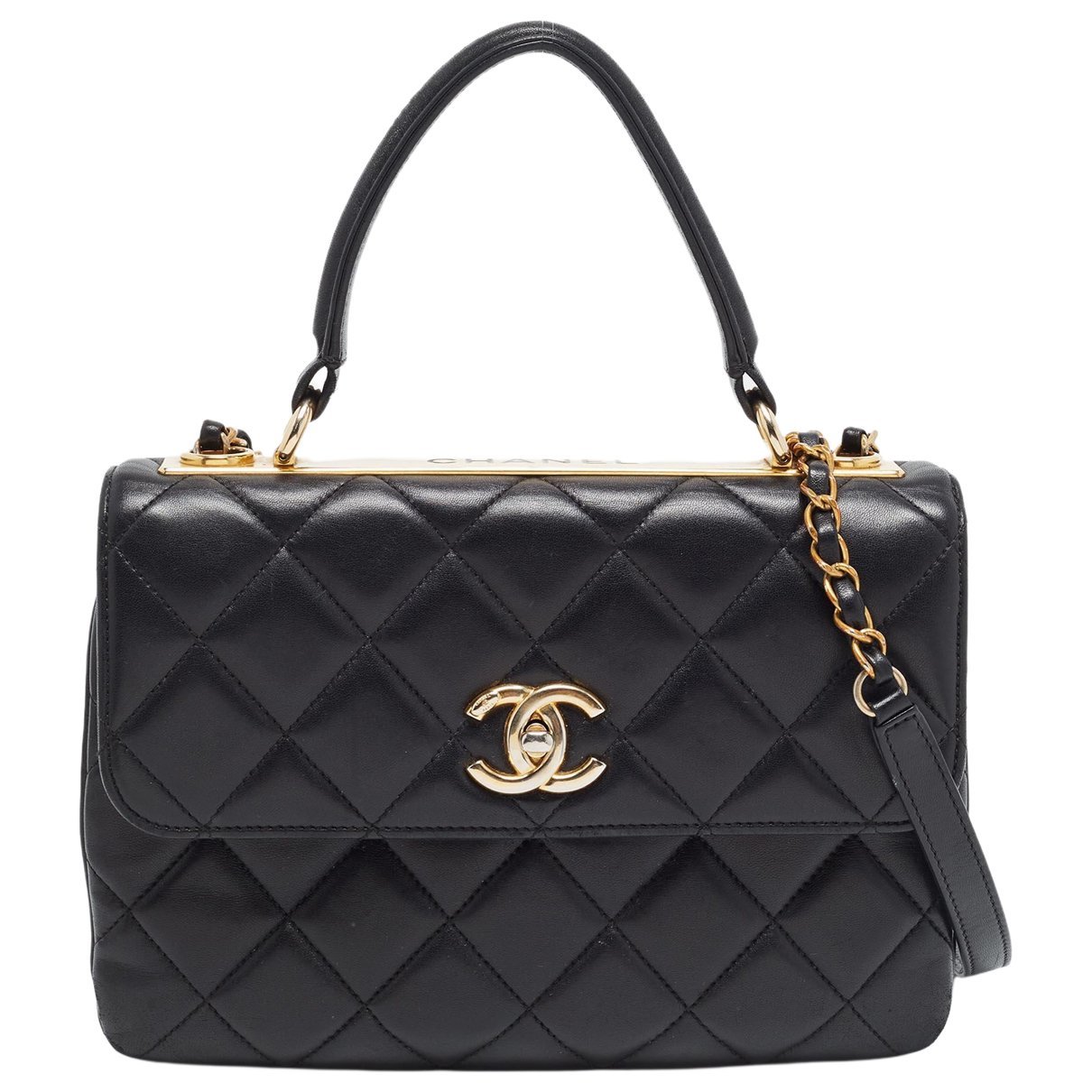 Trendy CC leather satchel