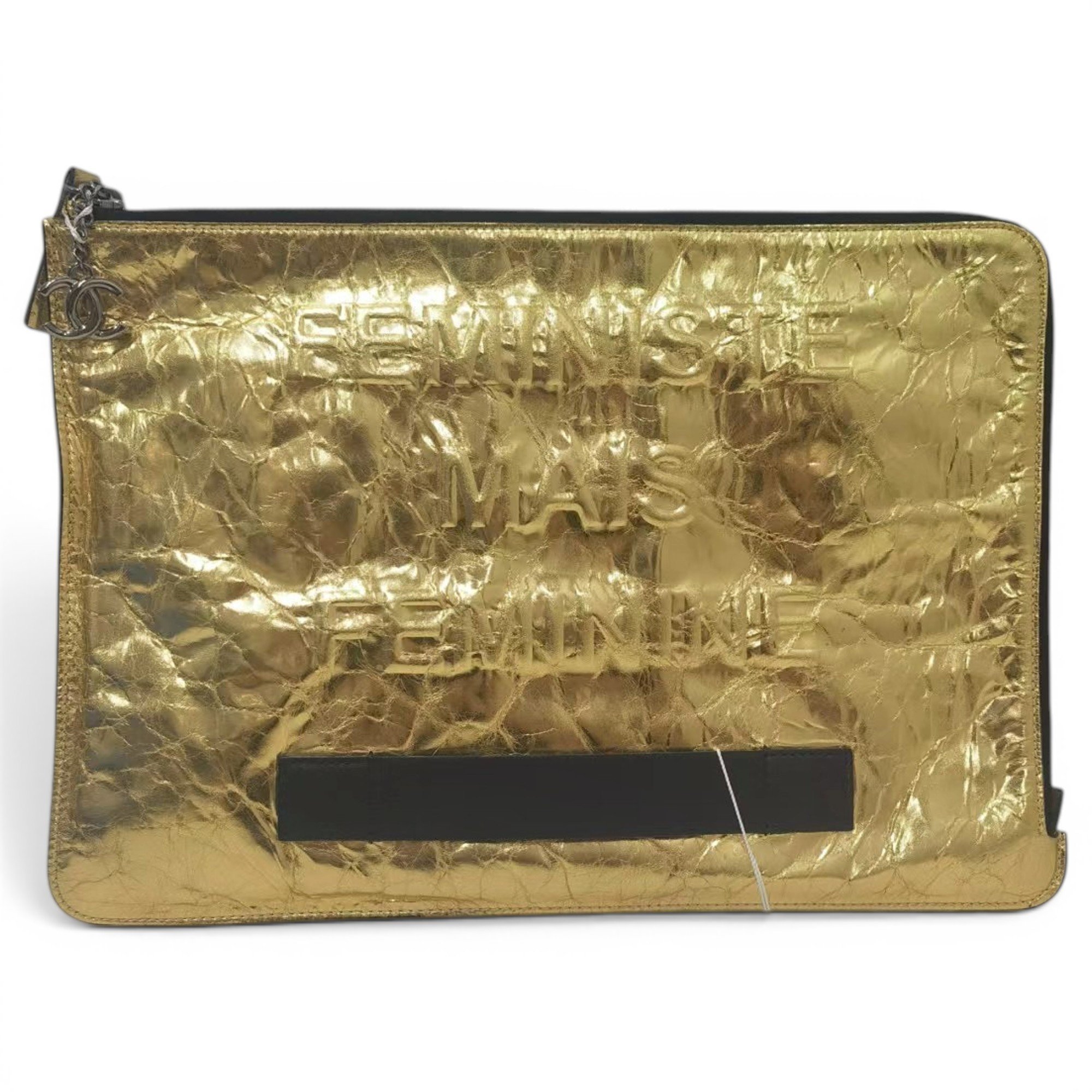 Leather clutch bag