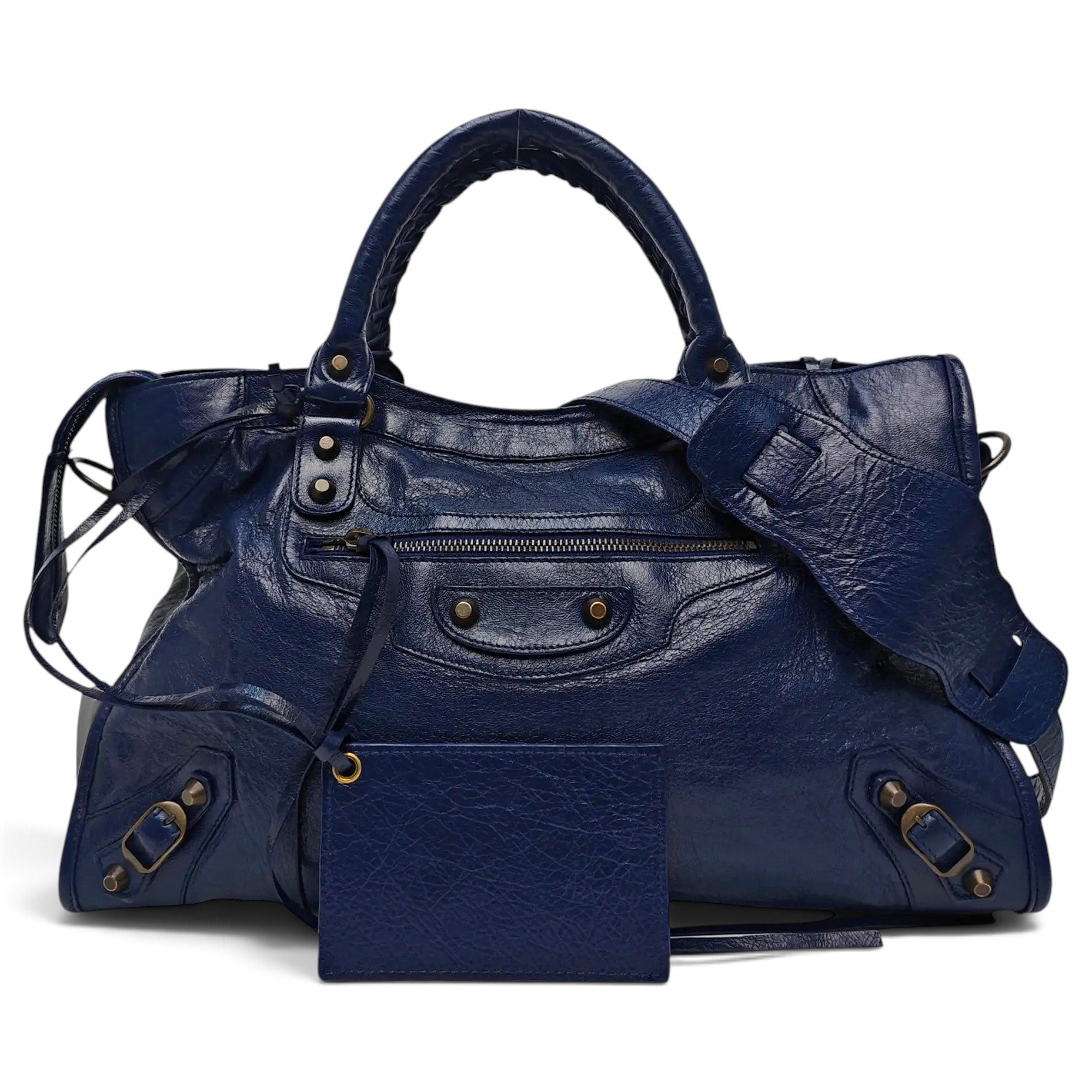 Classic Metalic leather handbag