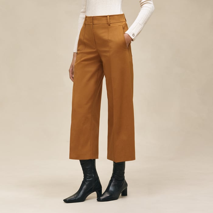 Marron Ocre Cropped Pants