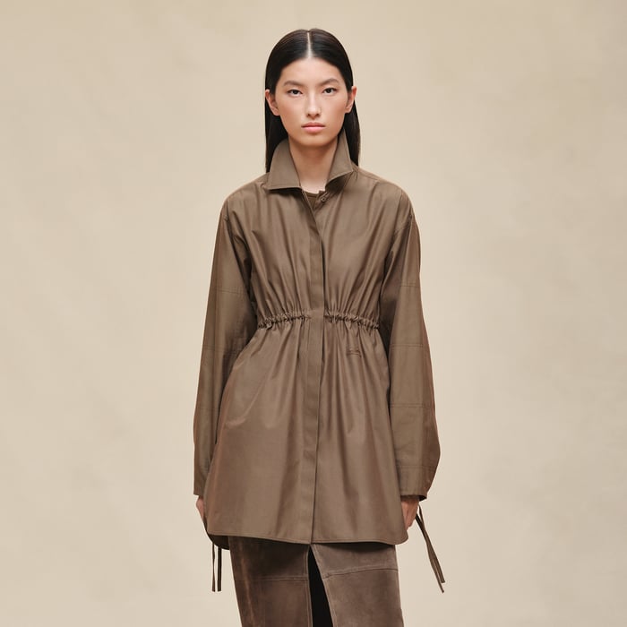 Marron Muschio Drawstring Shirt