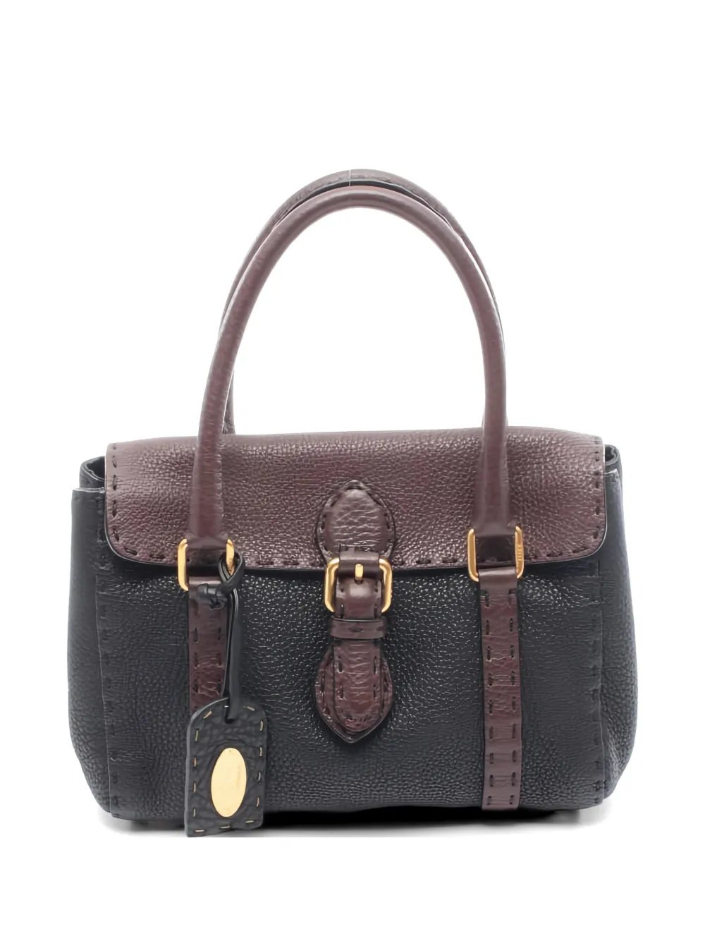 2010s mini Linda Selleria leather tote bag