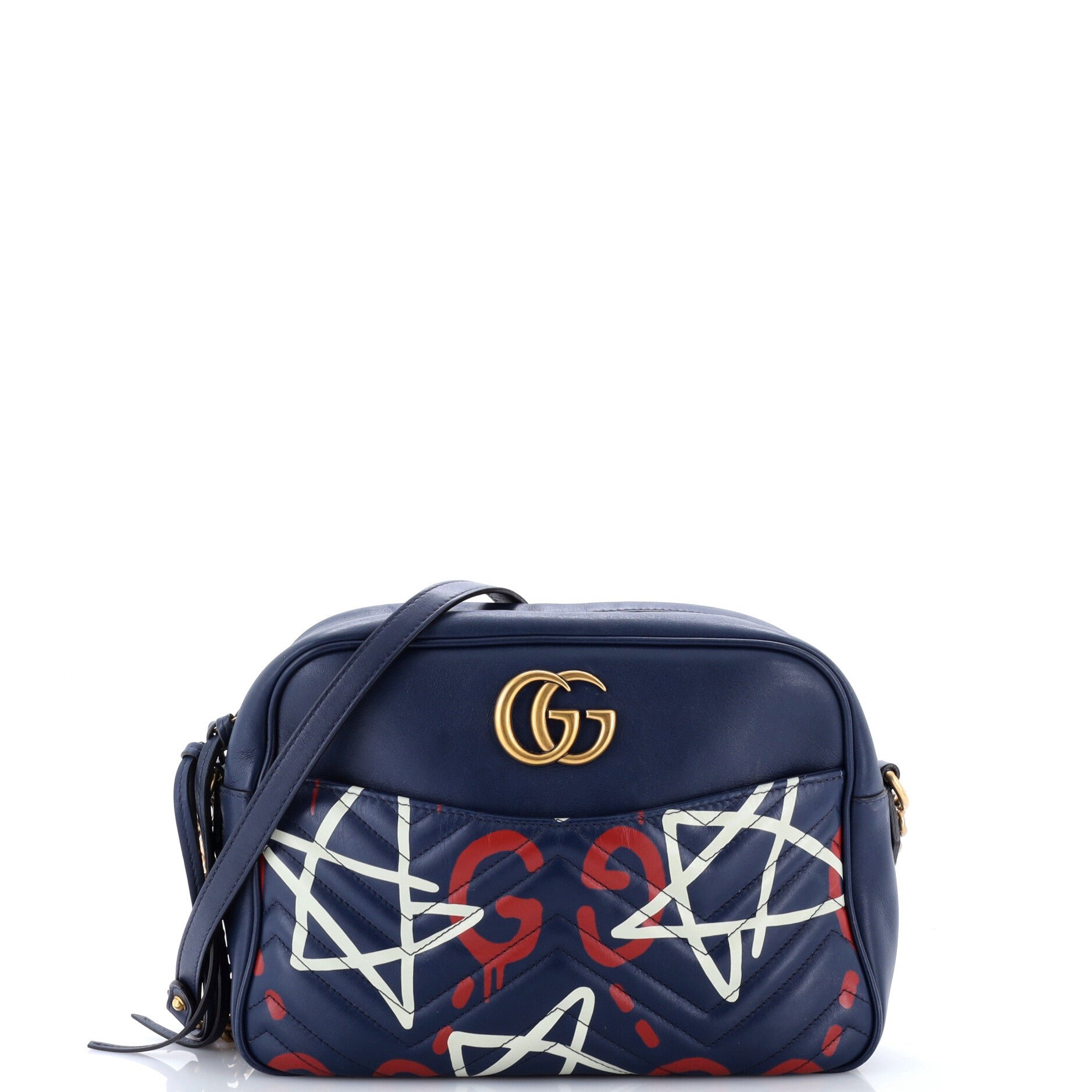 GG Marmont Shoulder Bag GucciGhost Matelasse Leather Medium