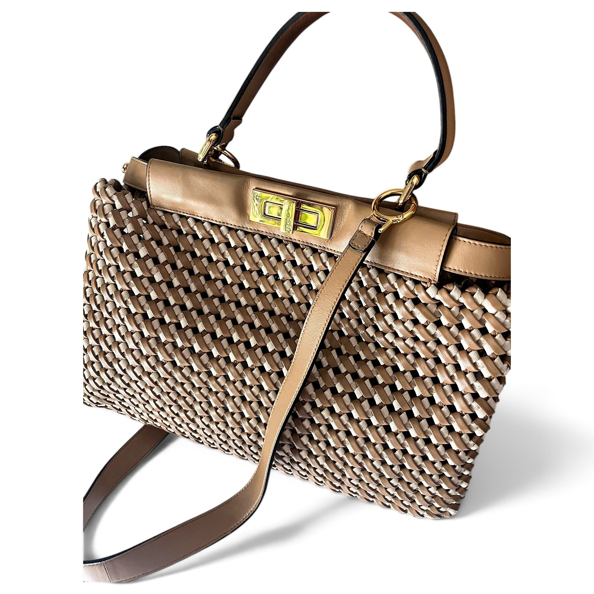Peekaboo leather handbag