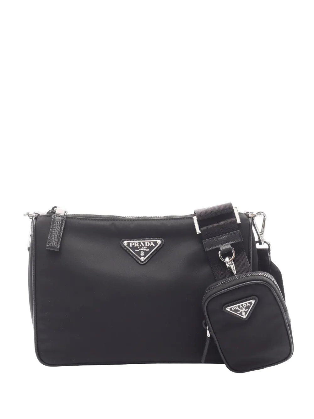 2013-2026 Saffiano Trimmed Re Nylon Zip Top crossbody bag