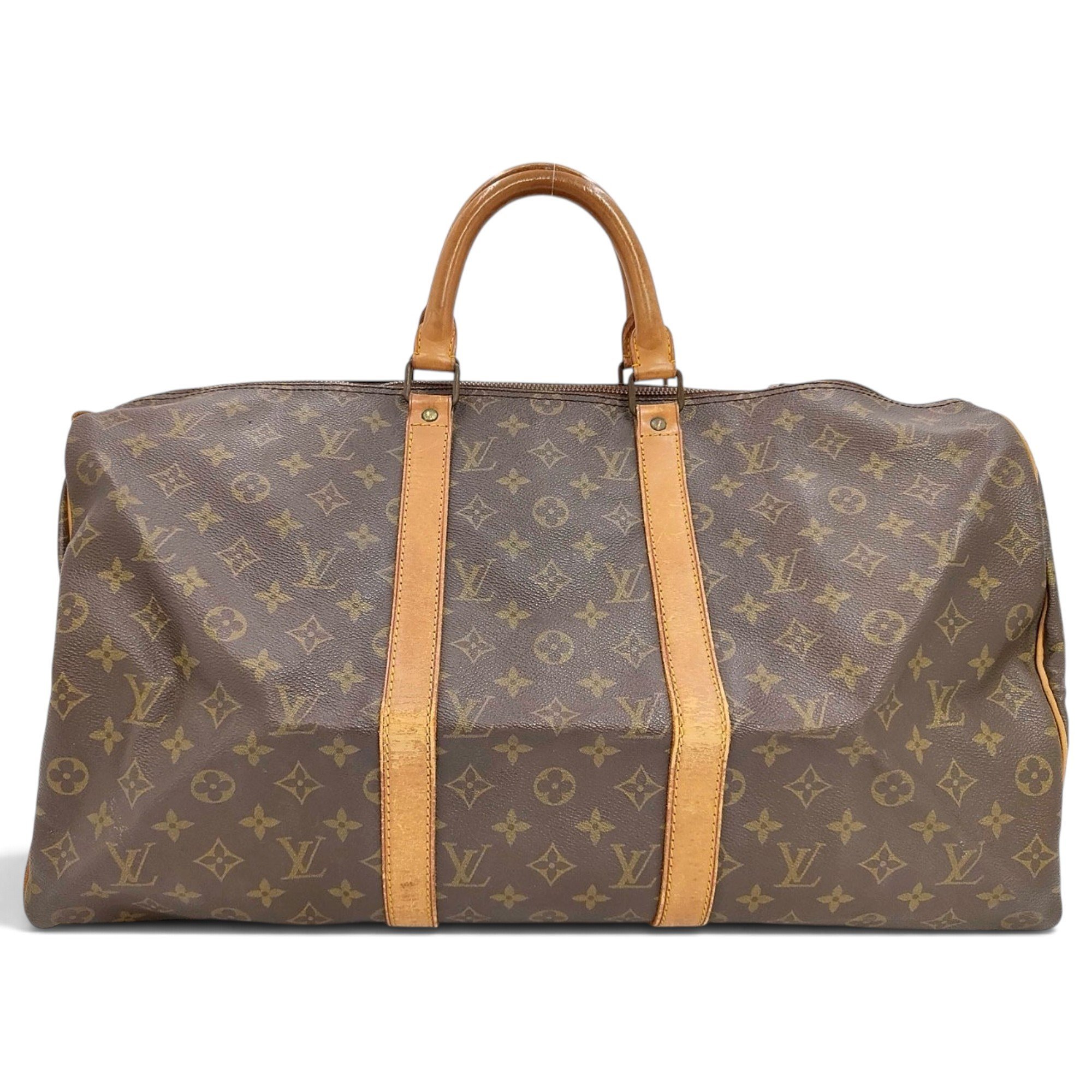Keepall leather travel bag
