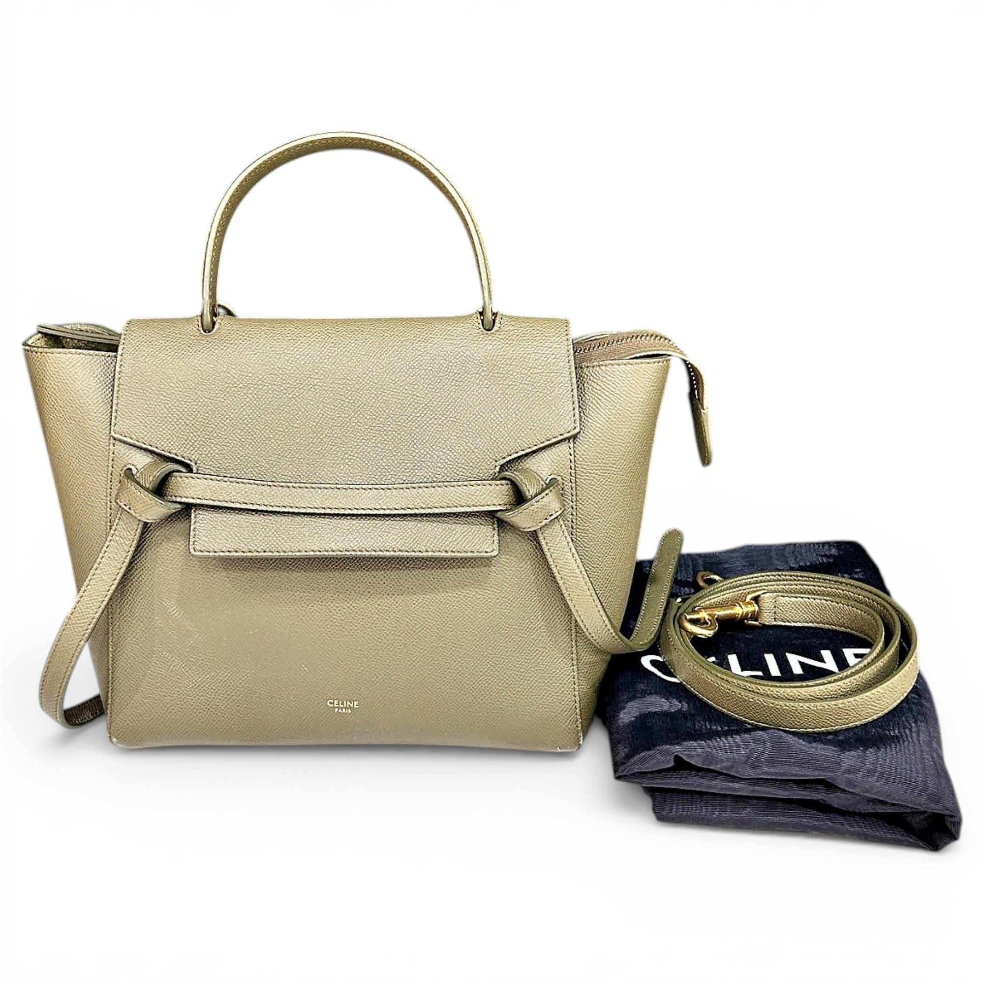 Belt leather handbag