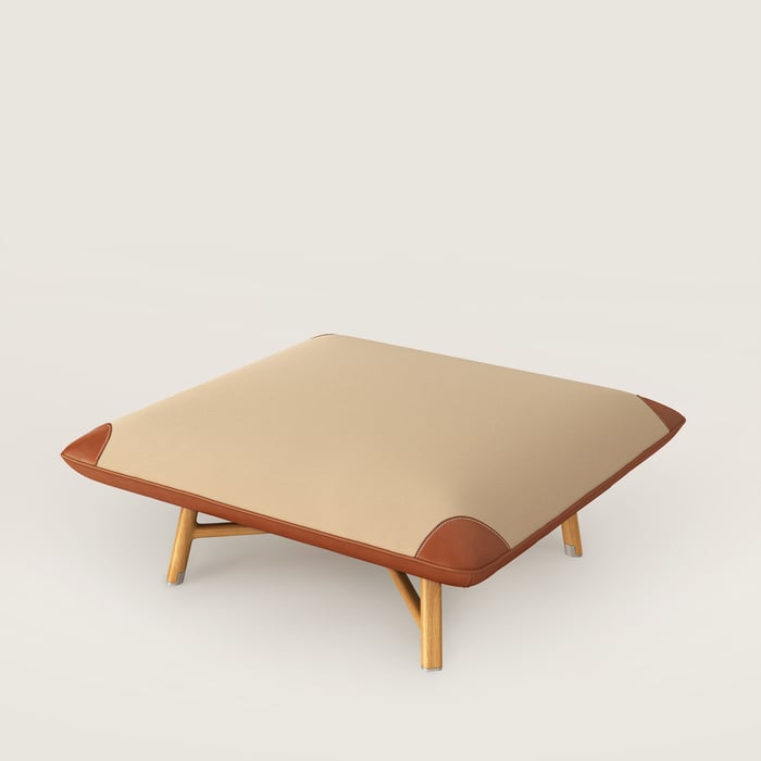 Les Necessaires d'Hermès "Carre d'Assise" Low Stool, Medium Model